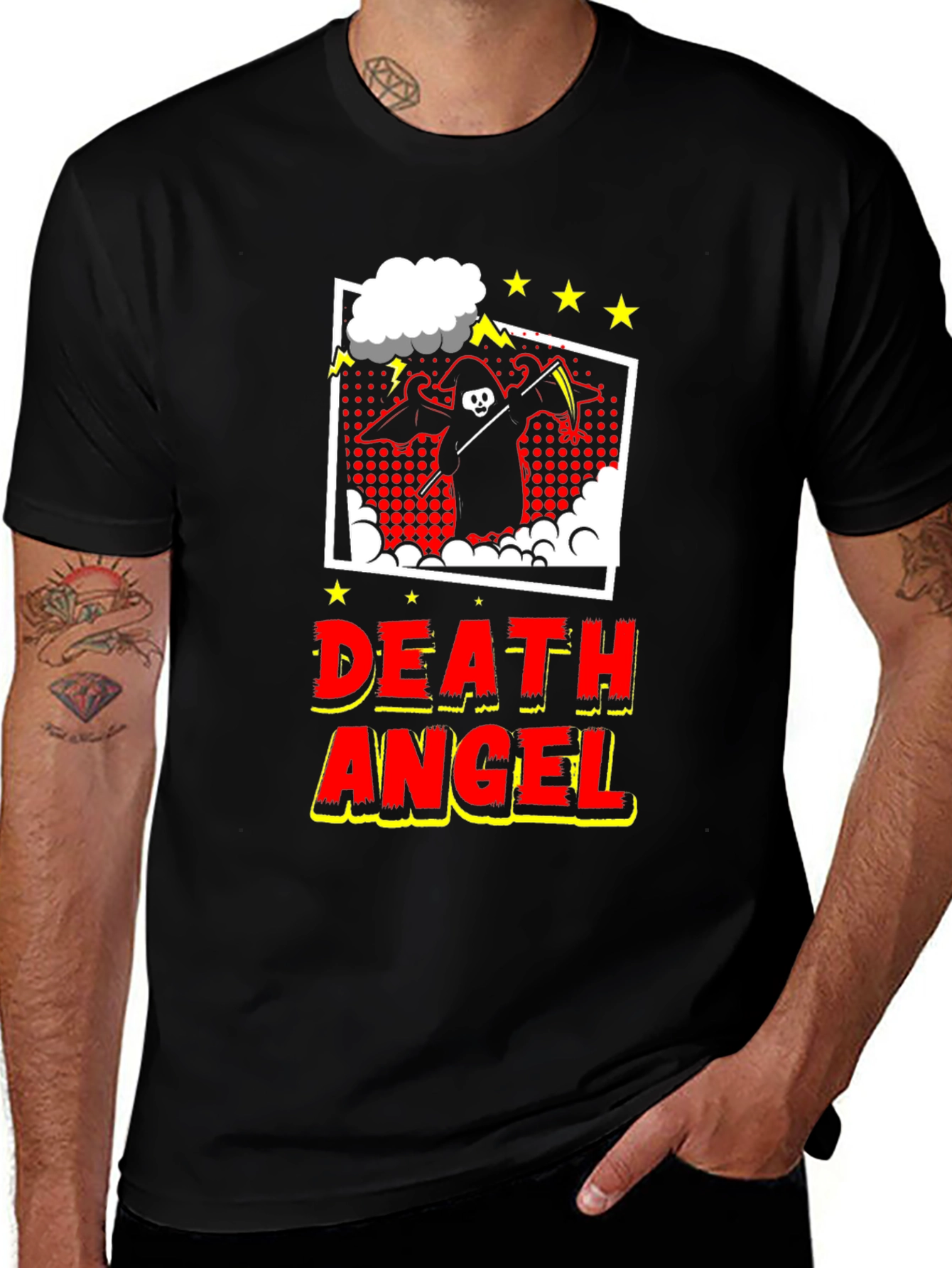 Death Angel Graphic Tee - Black Cotton T-Shirt