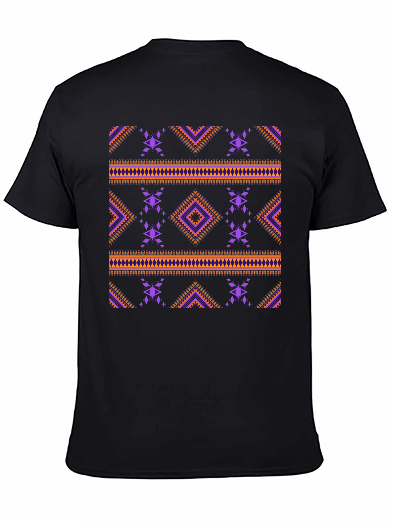 Tribal Pattern Black T-Shirt