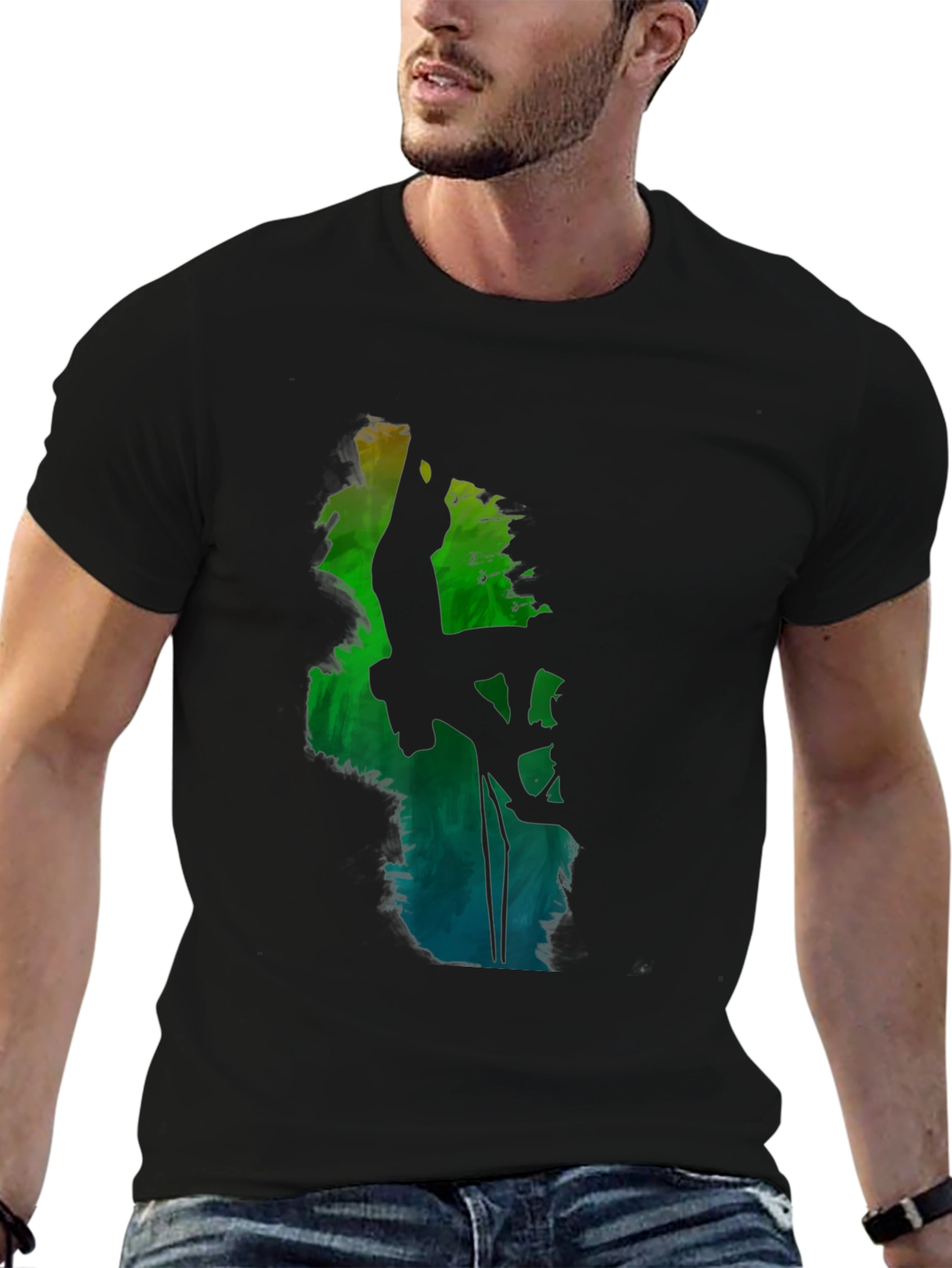 Climbing Silhouette Black Graphic Tee