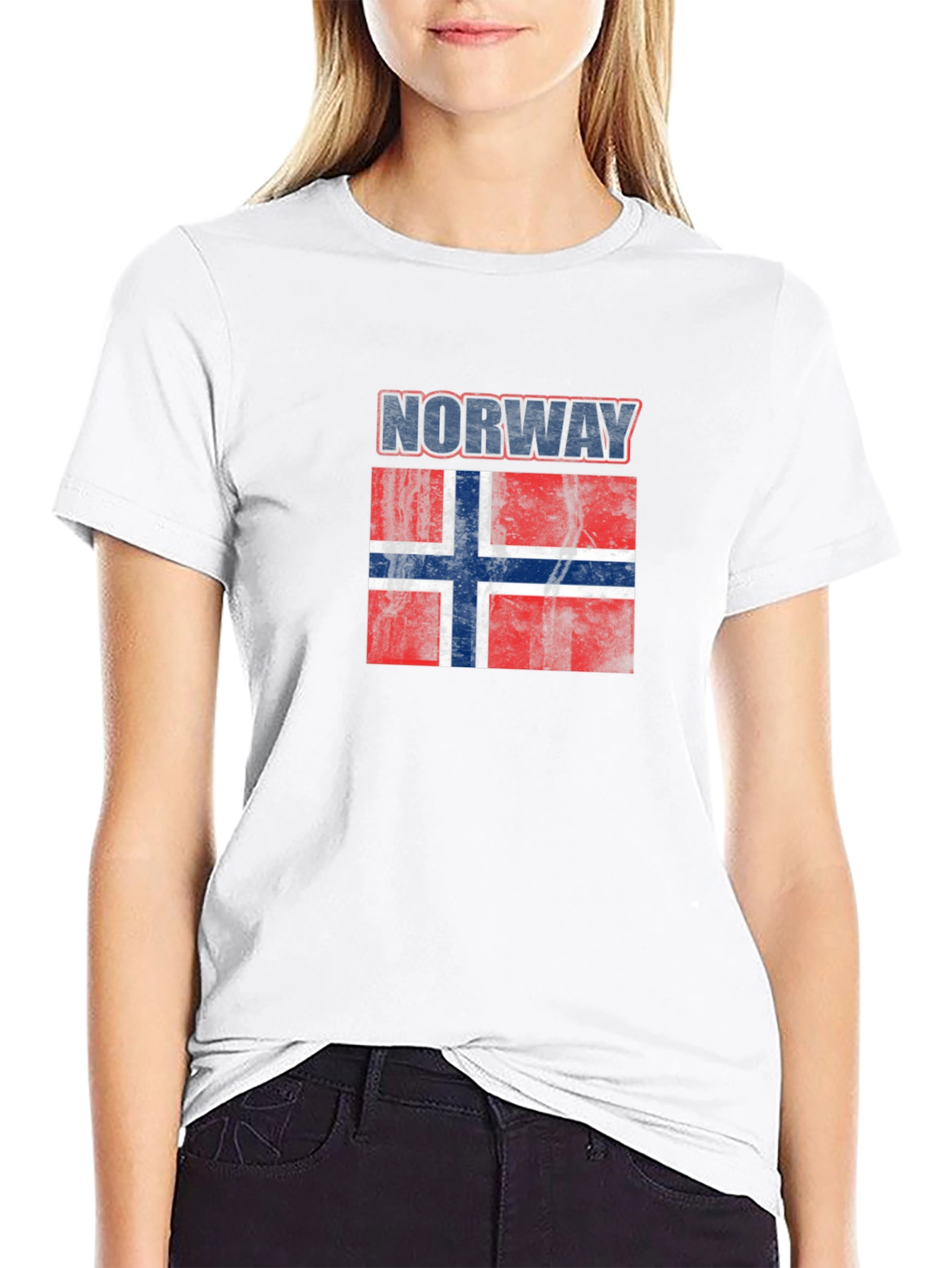 Norway Flag T-Shirt - Distressed Graphic Tee
