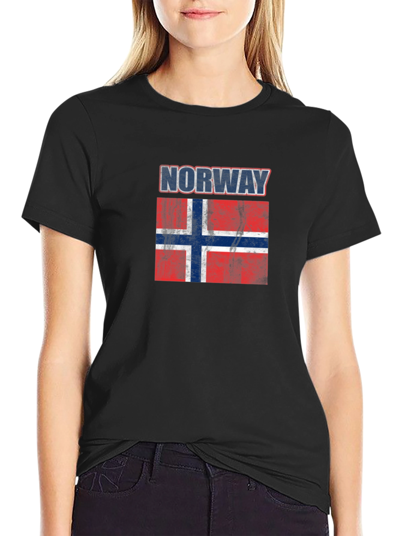 Norway Flag T-Shirt - Distressed Graphic Tee