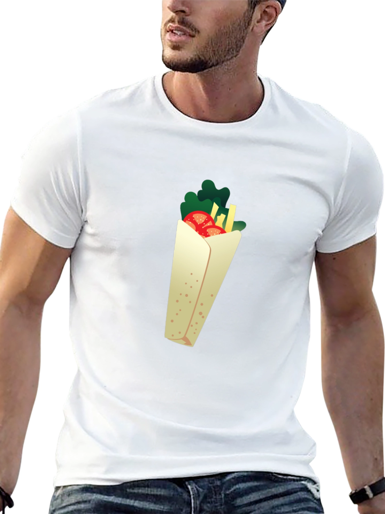 Kebab Graphic Black T-Shirt - Novelty Food Tee