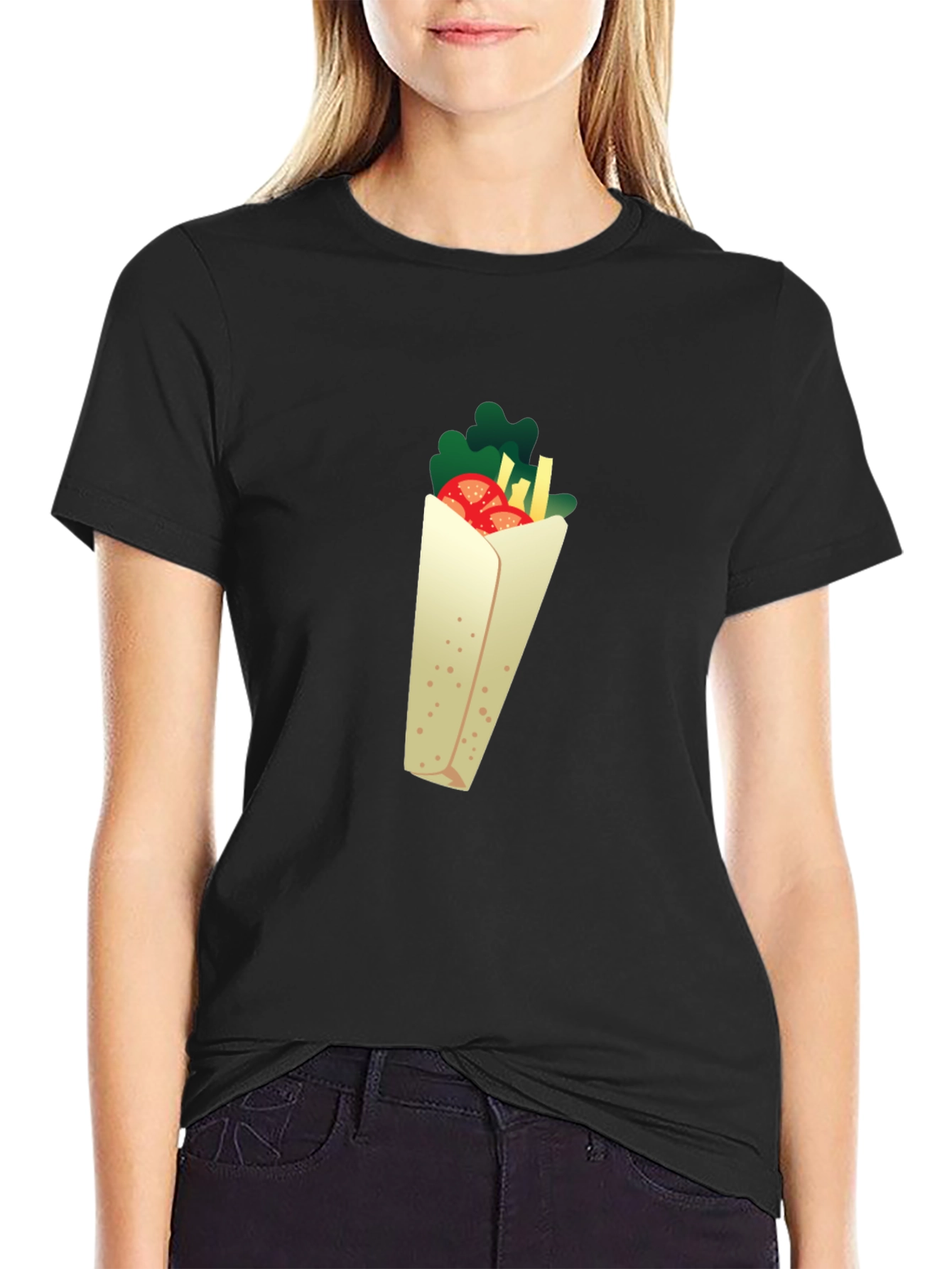 Kebab Graphic Black T-Shirt - Novelty Food Tee