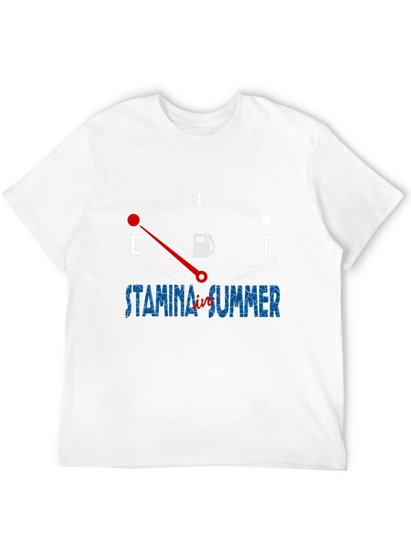 Stamina Summer Black Graphic Tee - Fuel Gauge Design