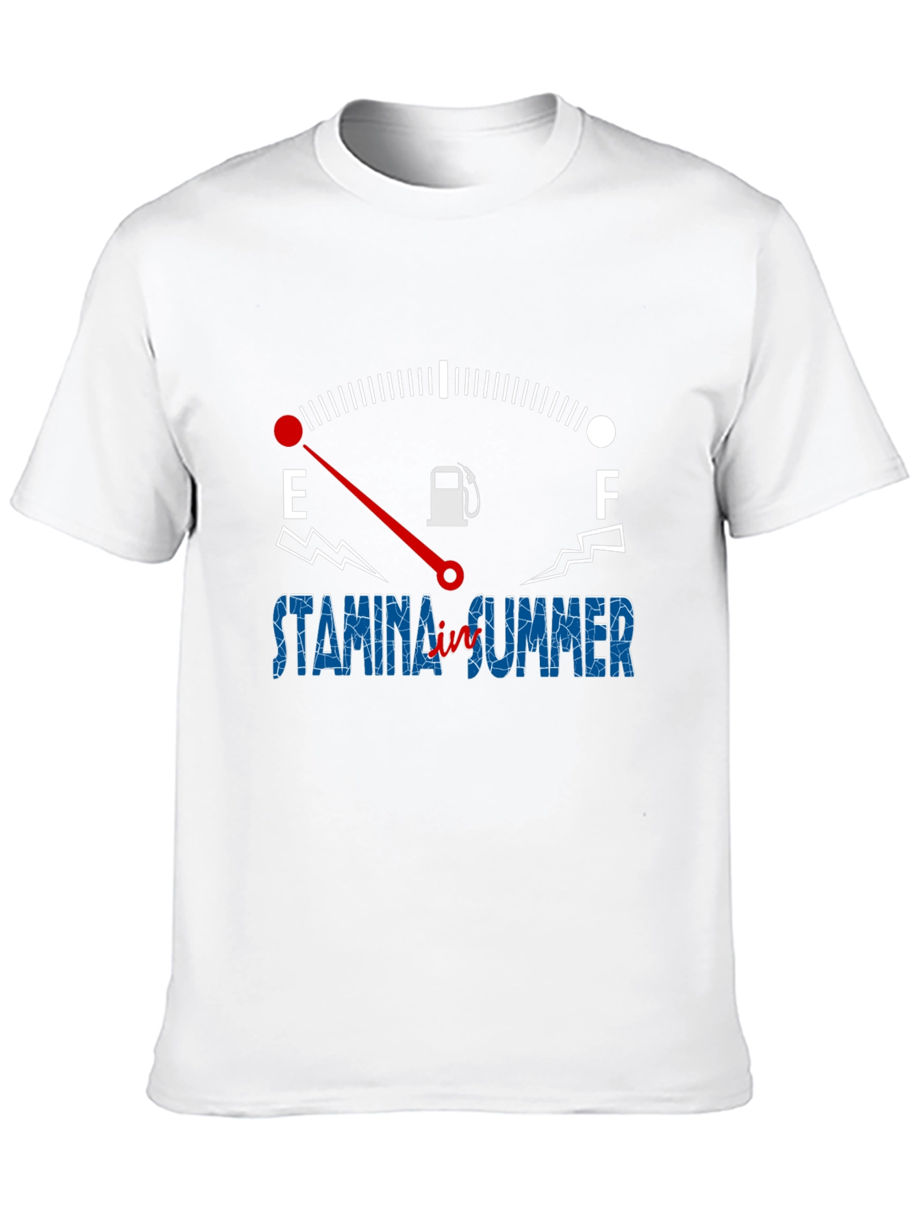 Stamina Summer Black Graphic Tee - Fuel Gauge Design