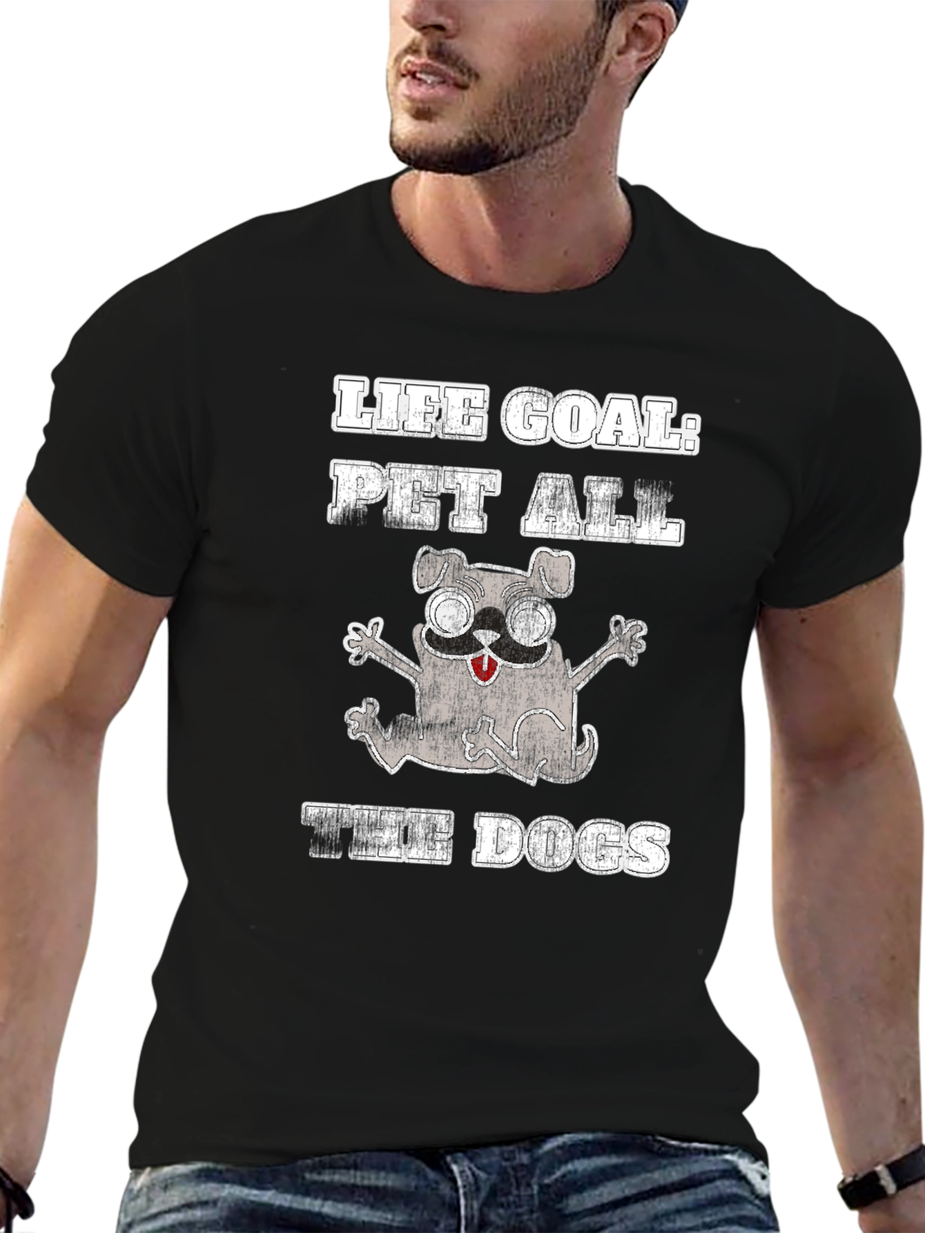 Life Goal: Pet All The Dogs Graphic T-Shirt