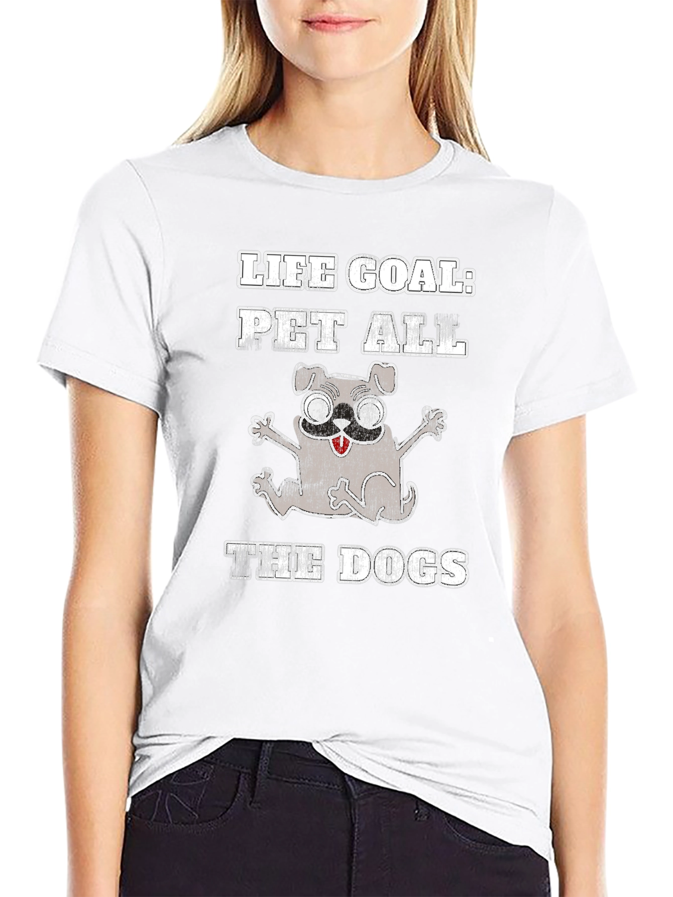 Life Goal: Pet All The Dogs Graphic T-Shirt
