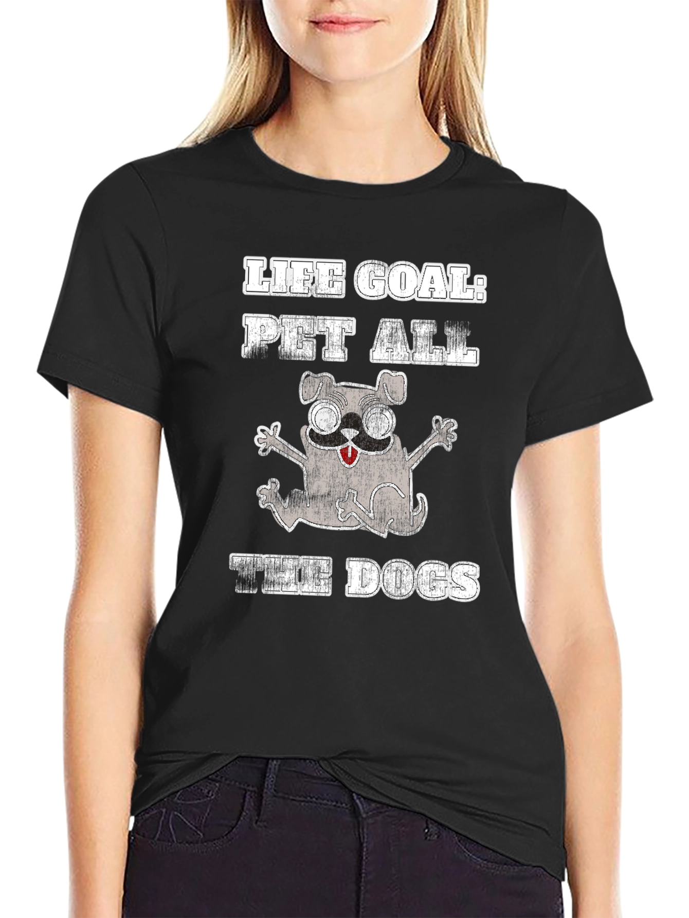 Life Goal: Pet All The Dogs Graphic T-Shirt