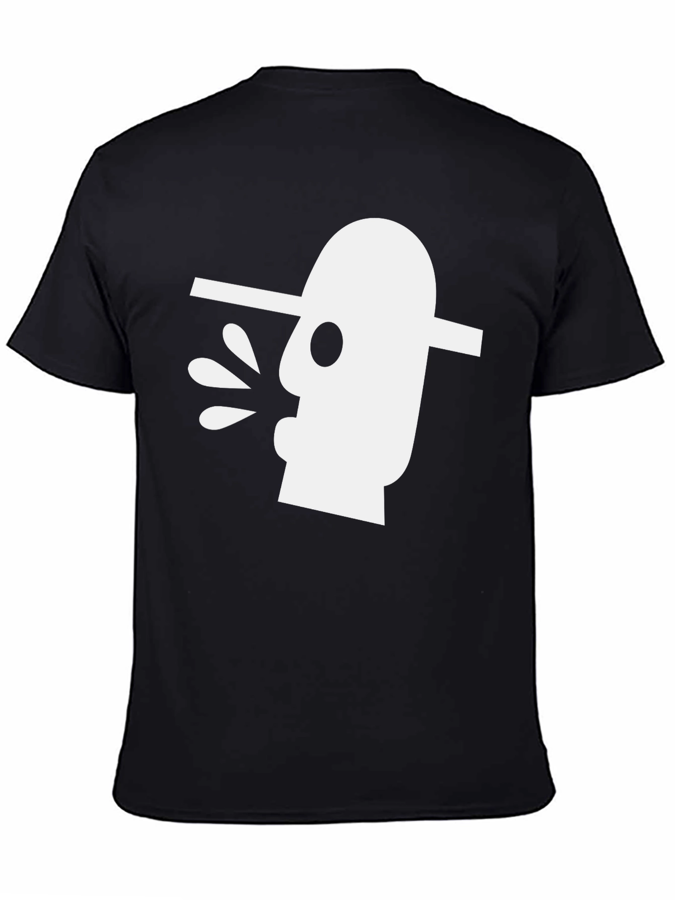 Abstract Art Graphic Tee - Black Cotton T-Shirt