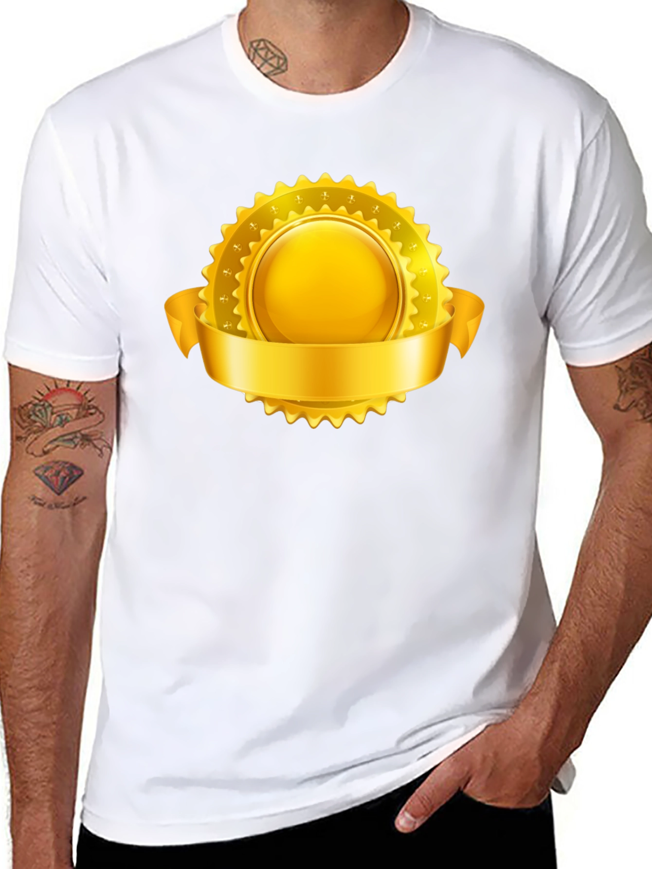 Golden Emblem Black T-Shirt