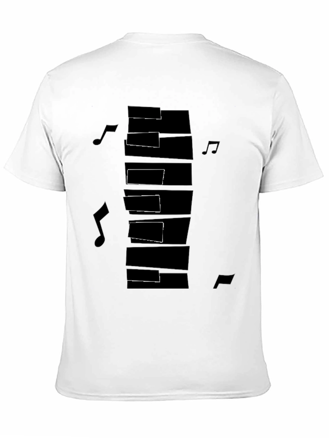 Musical Keyboard Graphic Tee - Black