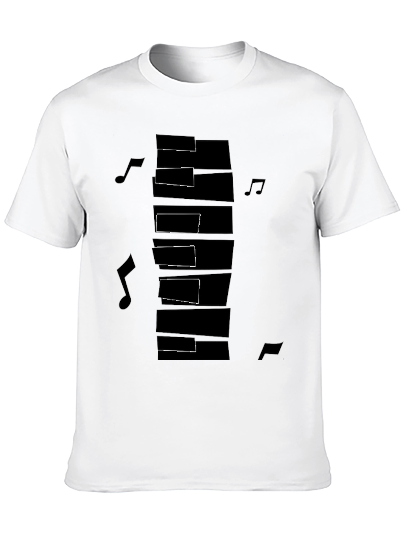 Musical Keyboard Graphic Tee - Black