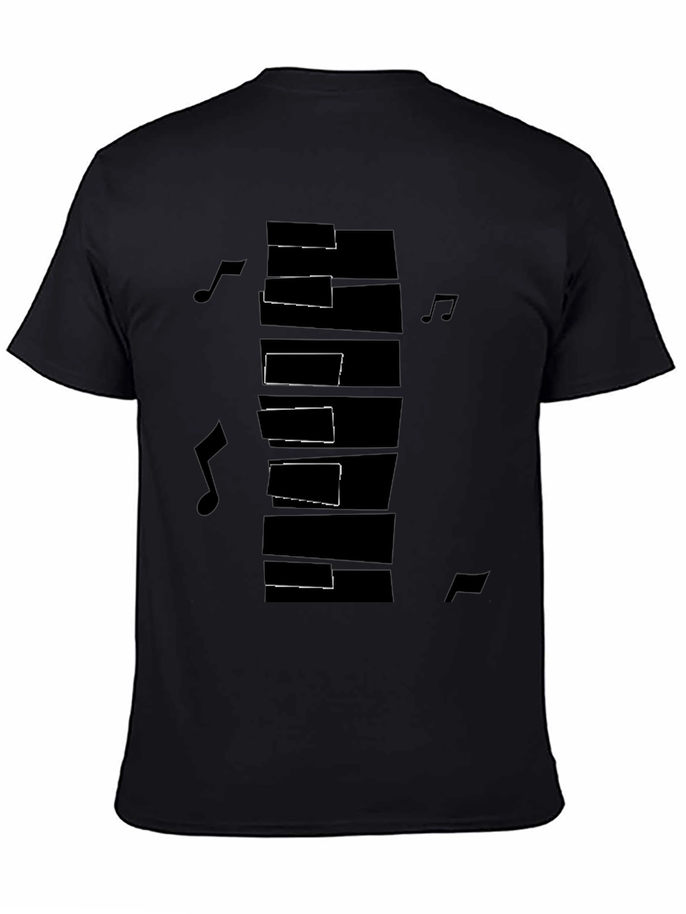 Musical Keyboard Graphic Tee - Black