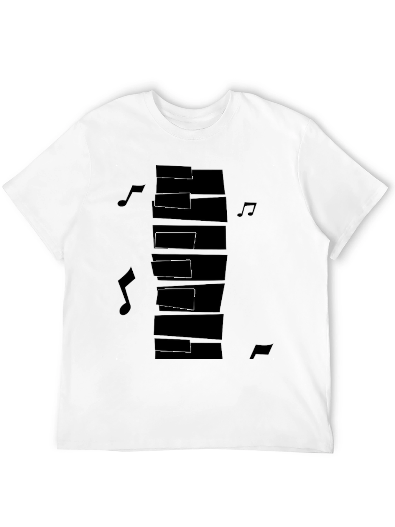 Musical Keyboard Graphic Tee - Black