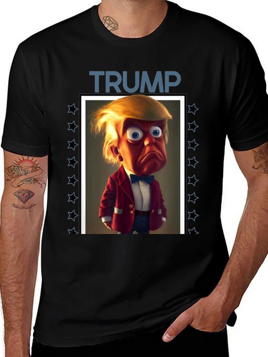 Trump Cartoon Graphic Tee - Political Humor T-Shirt