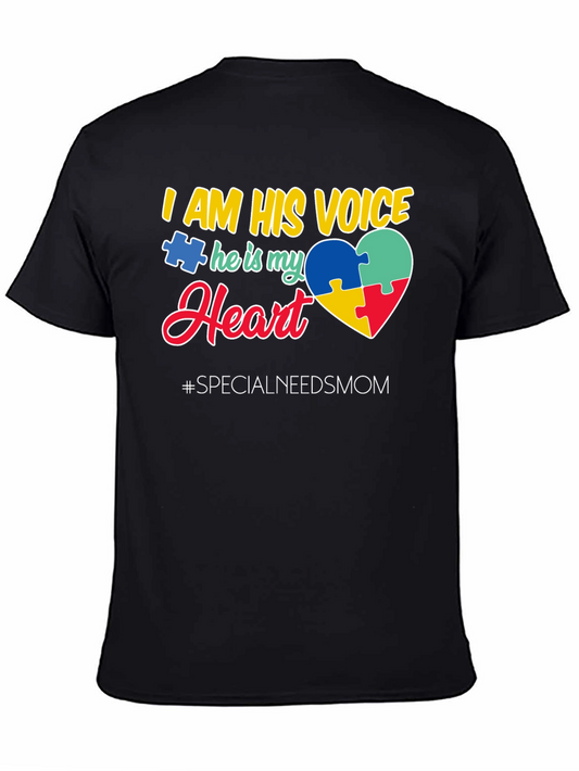 Autism Awareness I Am His Voice Graphic Tee