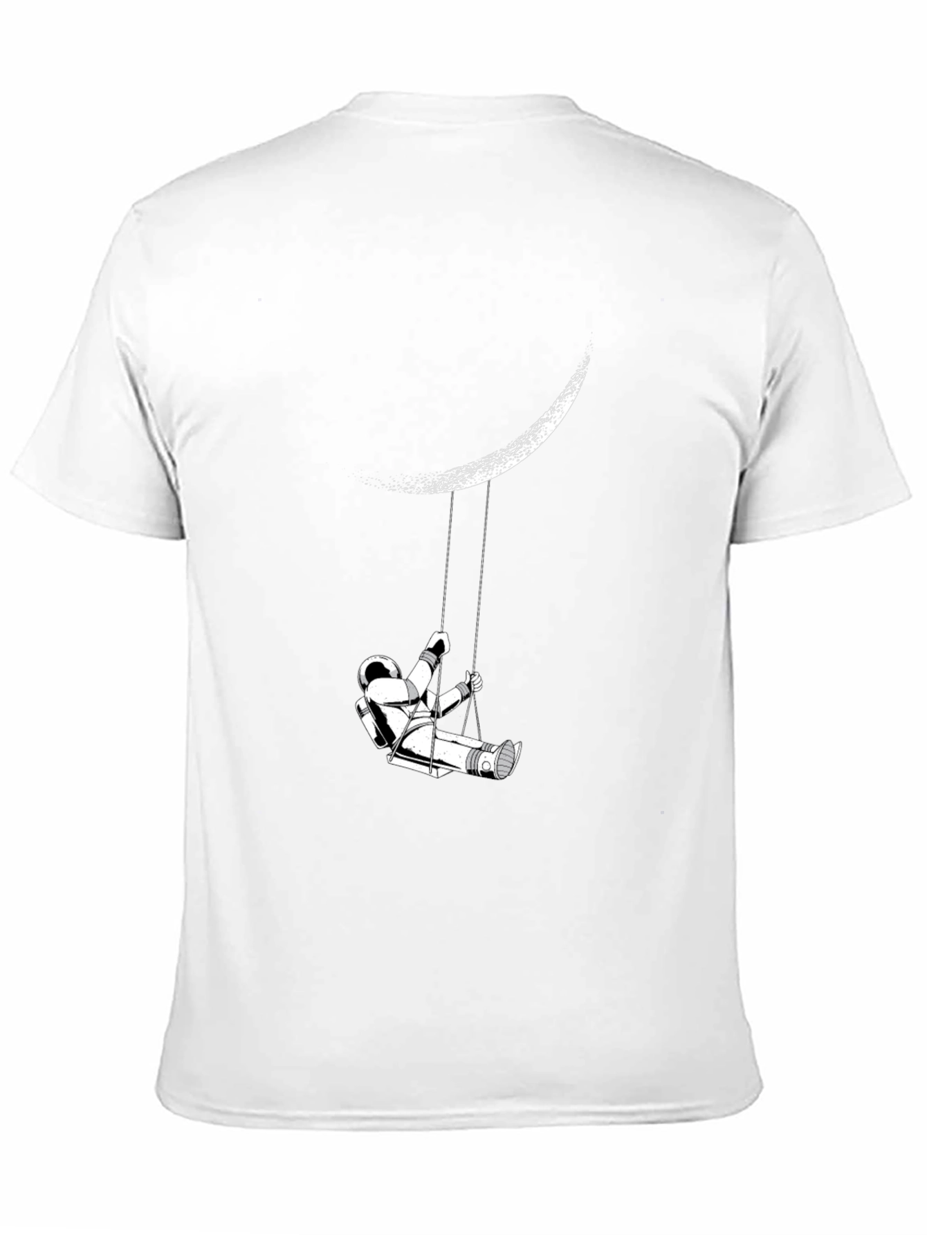 Astronaut on Moon Swing Graphic Tee - Black