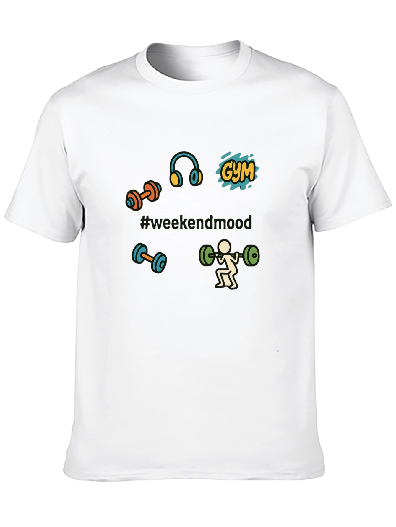 Gym Weekend Mood Black T-Shirt