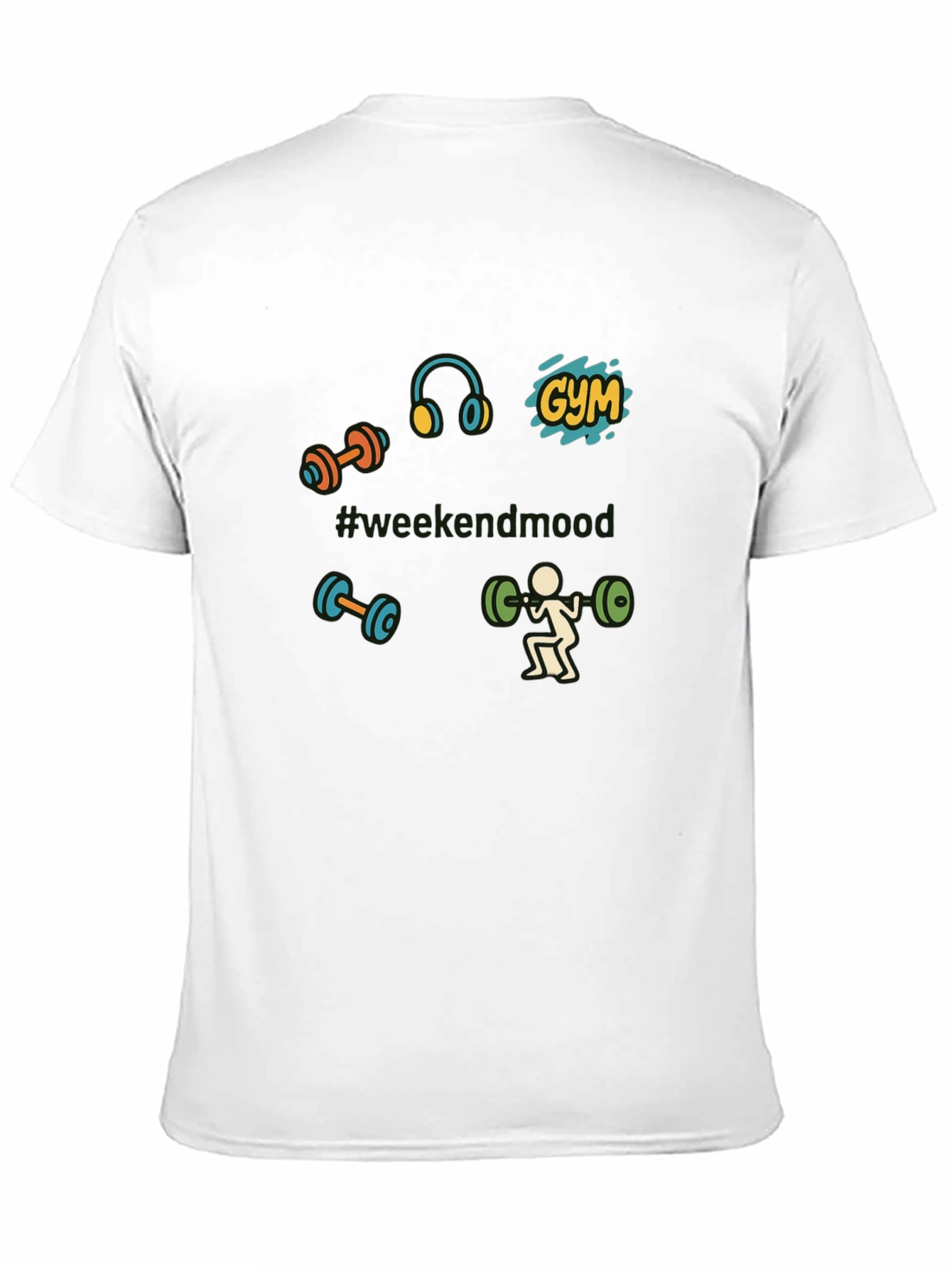 Gym Weekend Mood Black T-Shirt