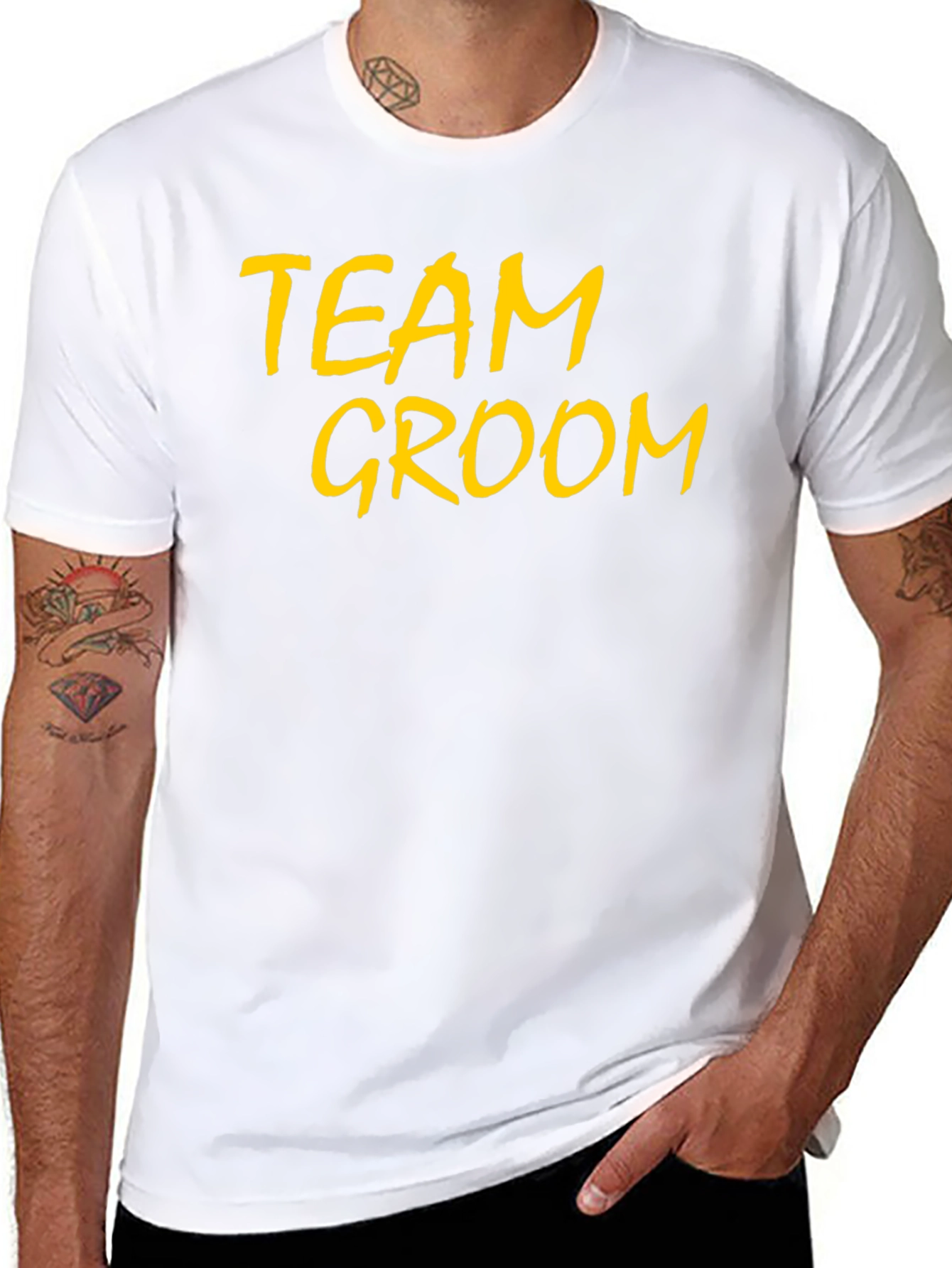 Team Groom T-Shirt - Black Bachelor Party Tee