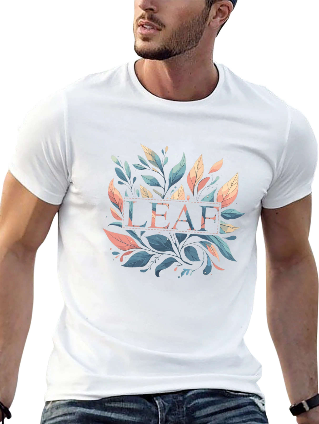 Botanical LEAF Graphic T-Shirt - Stylish Casual Wear
