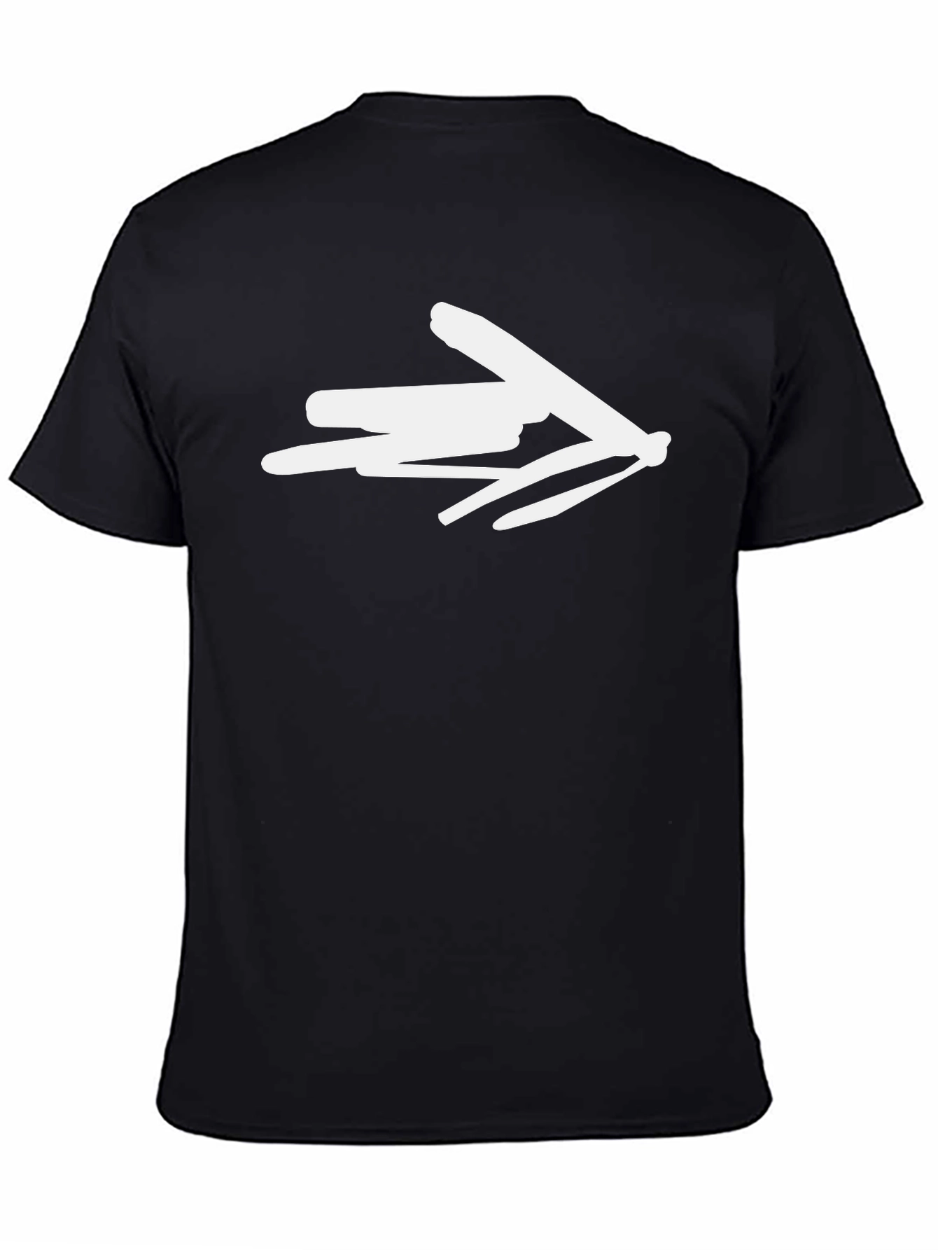 Abstract Arrow Graphic Tee - Stylish Black Cotton T-Shirt