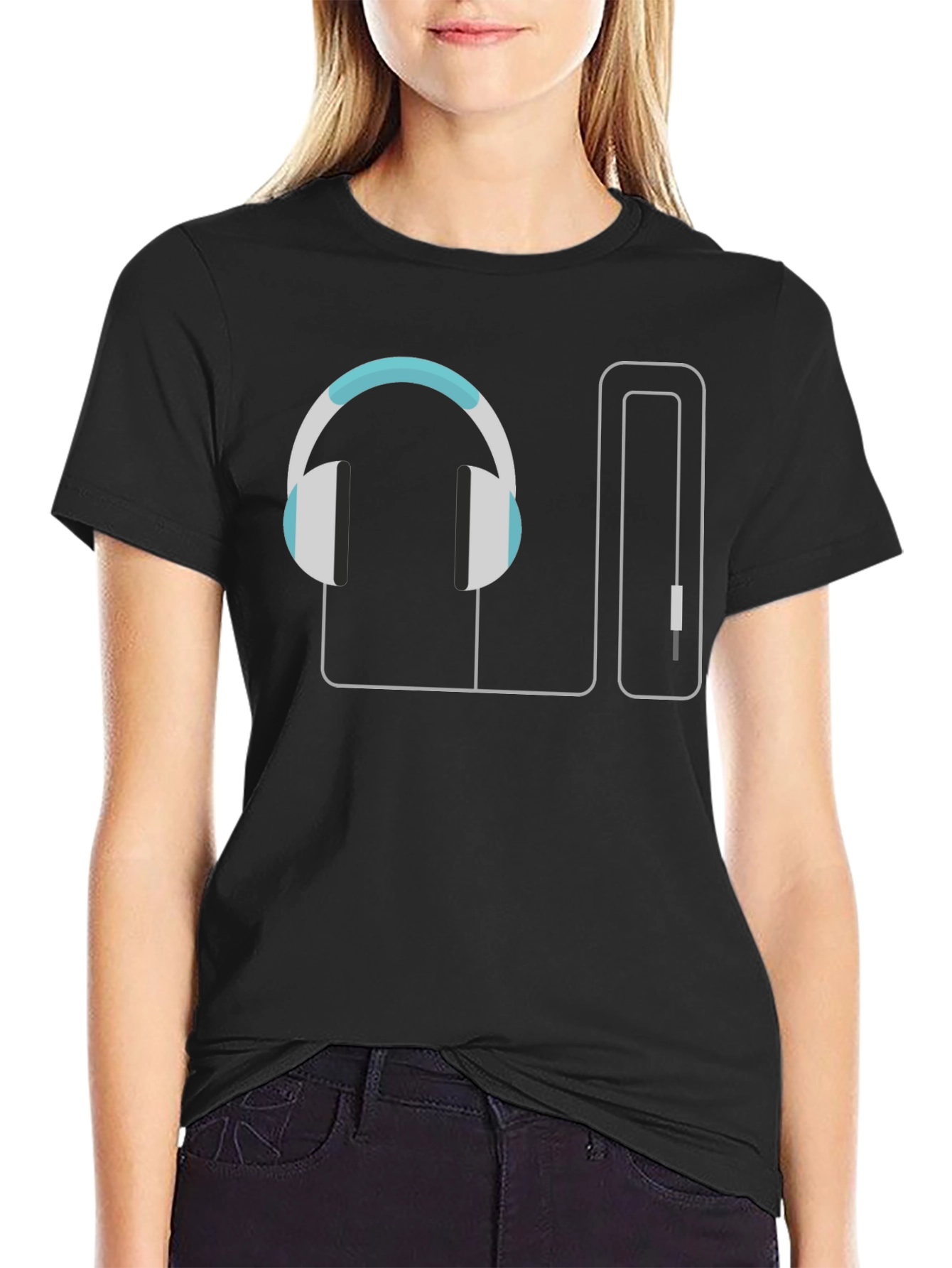 Headphone Graphic Tee - Music Lover T-Shirt
