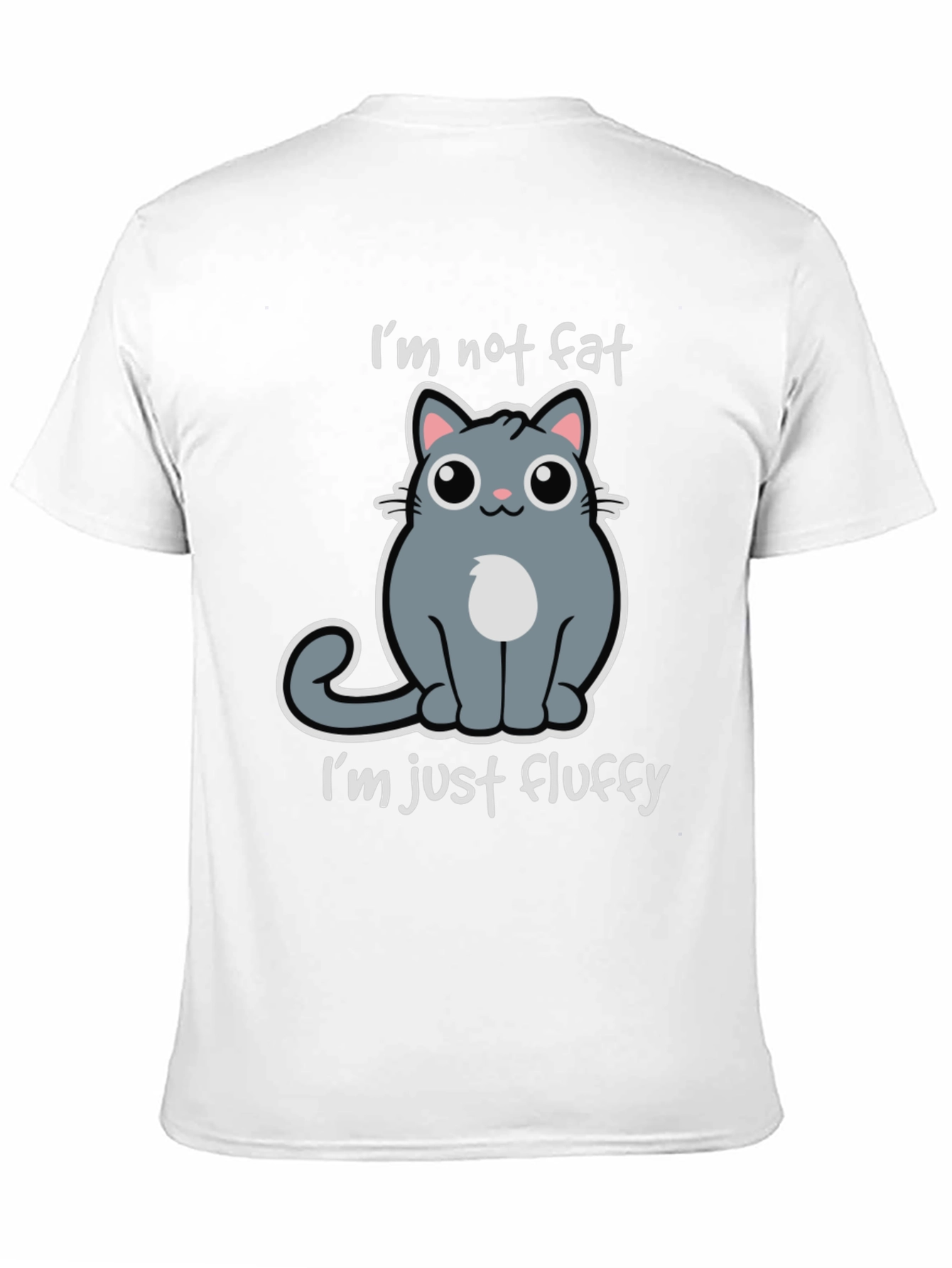 Im Not Fat Im Just Fluffy Cat Graphic Tee