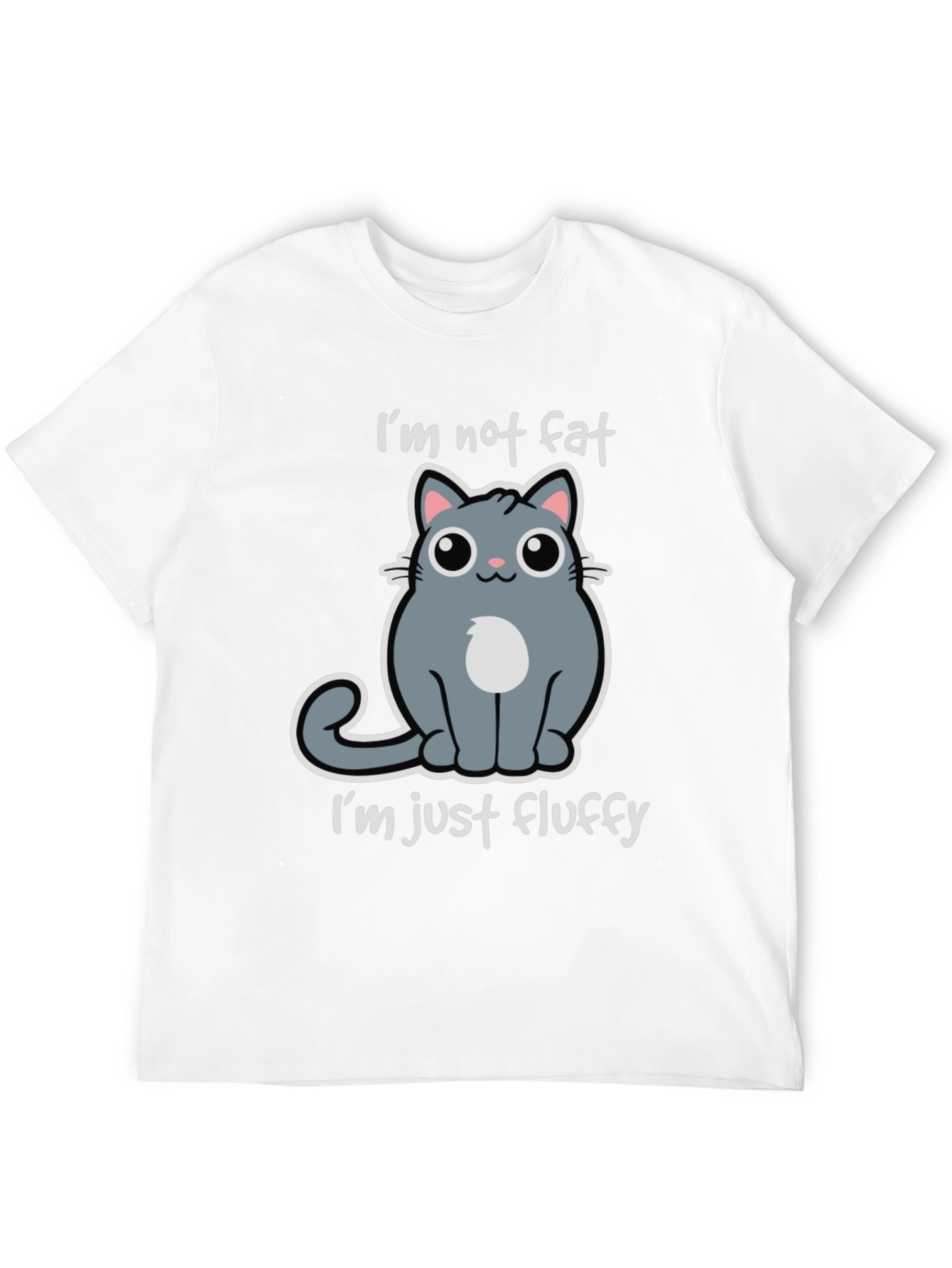 Im Not Fat Im Just Fluffy Cat Graphic Tee