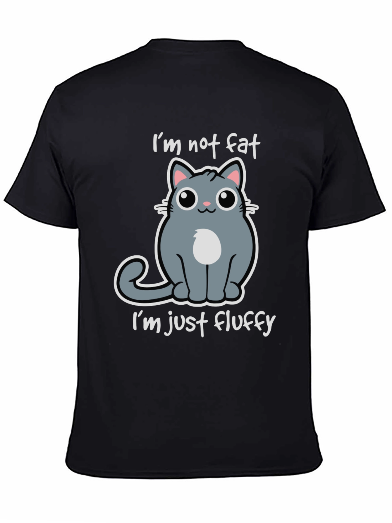 Im Not Fat Im Just Fluffy Cat Graphic Tee