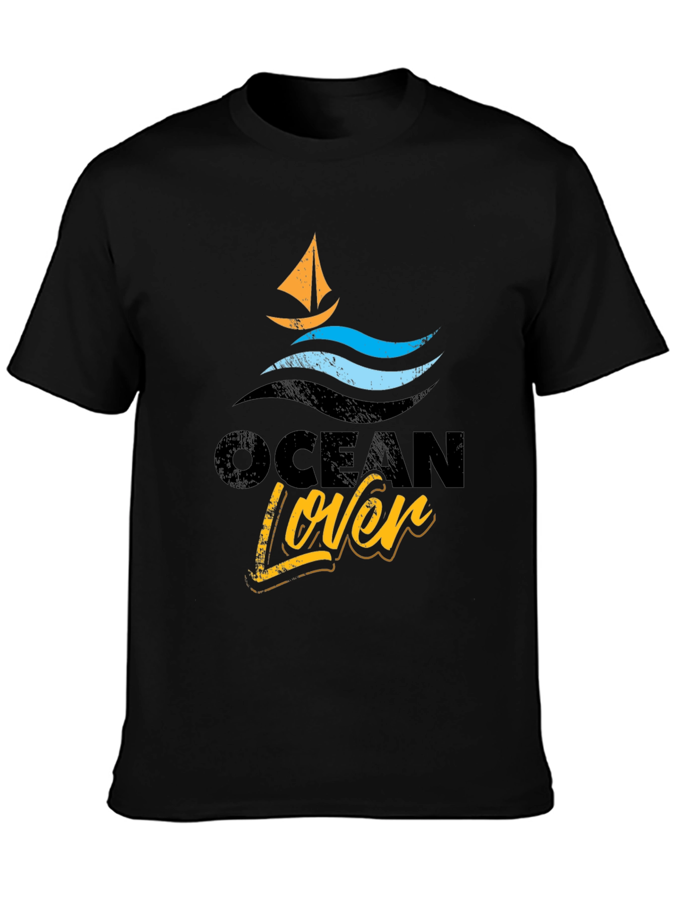 Ocean Lover Graphic Tee - Black T-Shirt
