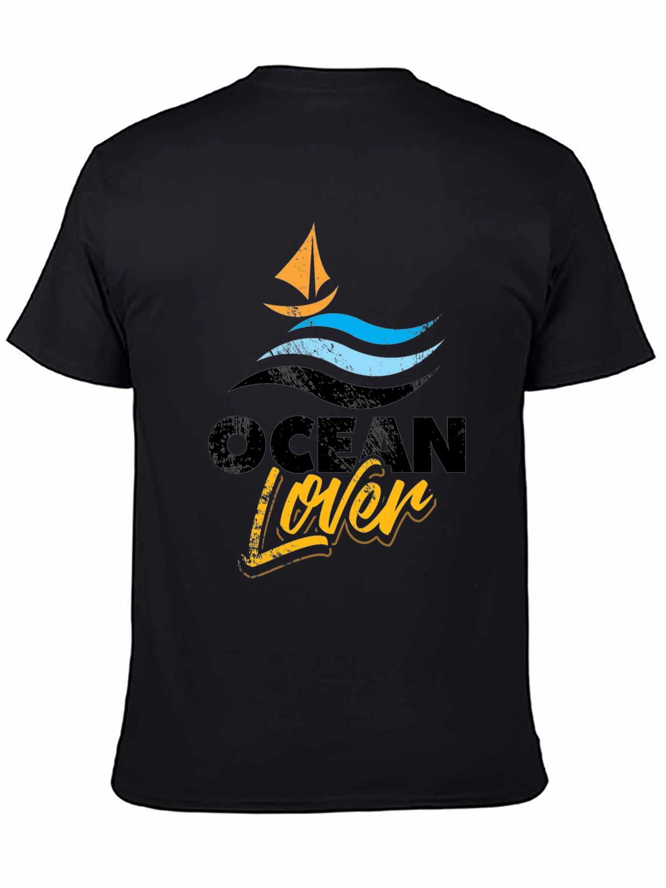Ocean Lover Graphic Tee - Black T-Shirt