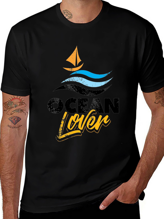 Ocean Lover Graphic Tee - Black T-Shirt