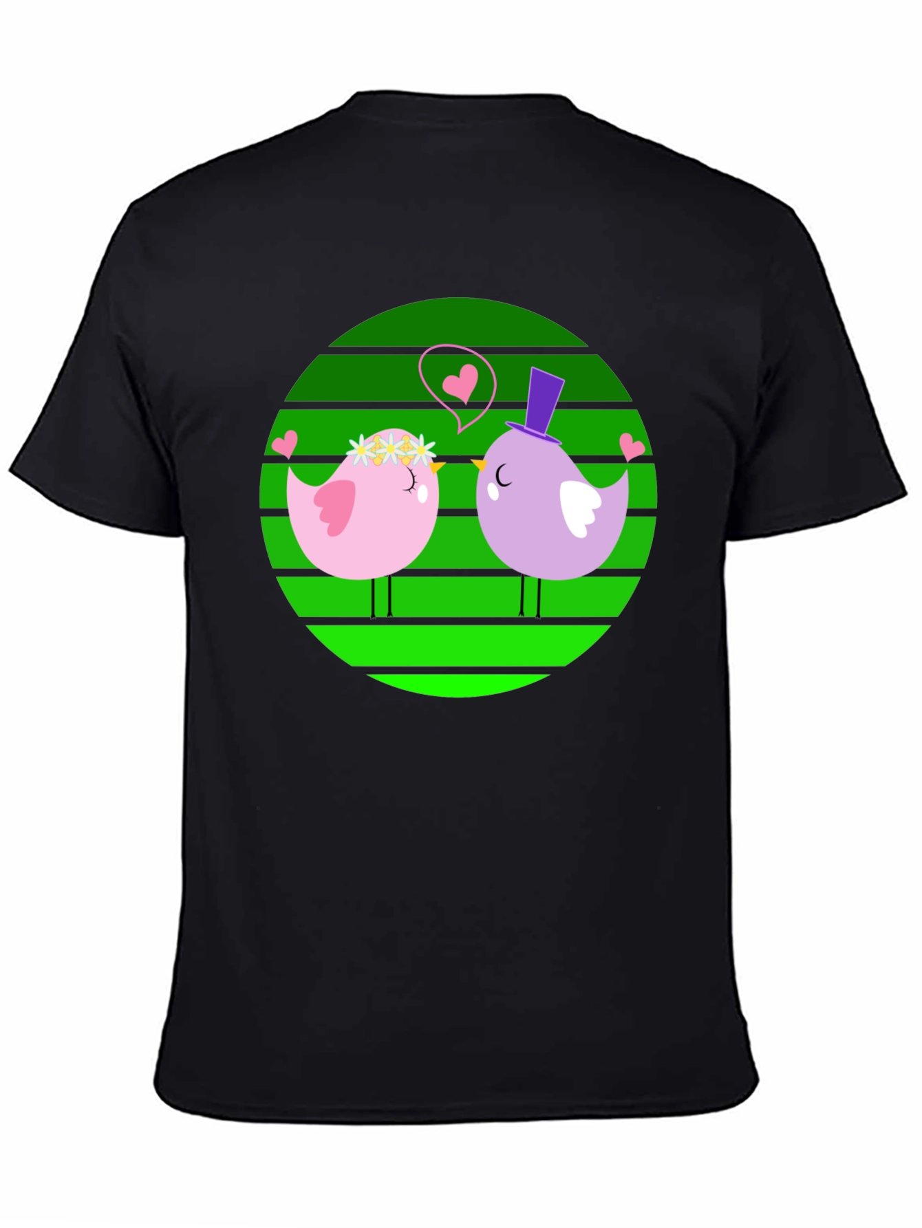 Love Birds Graphic Tee - Cute Cartoon Design