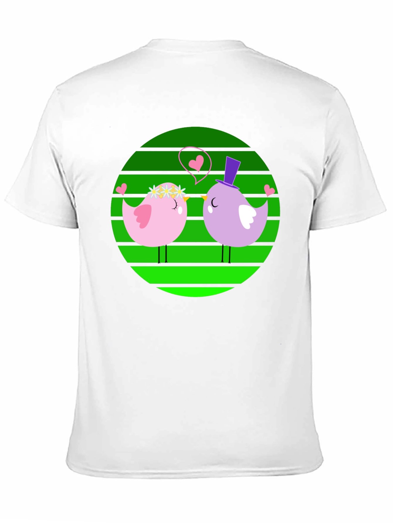 Love Birds Graphic Tee - Cute Cartoon Design