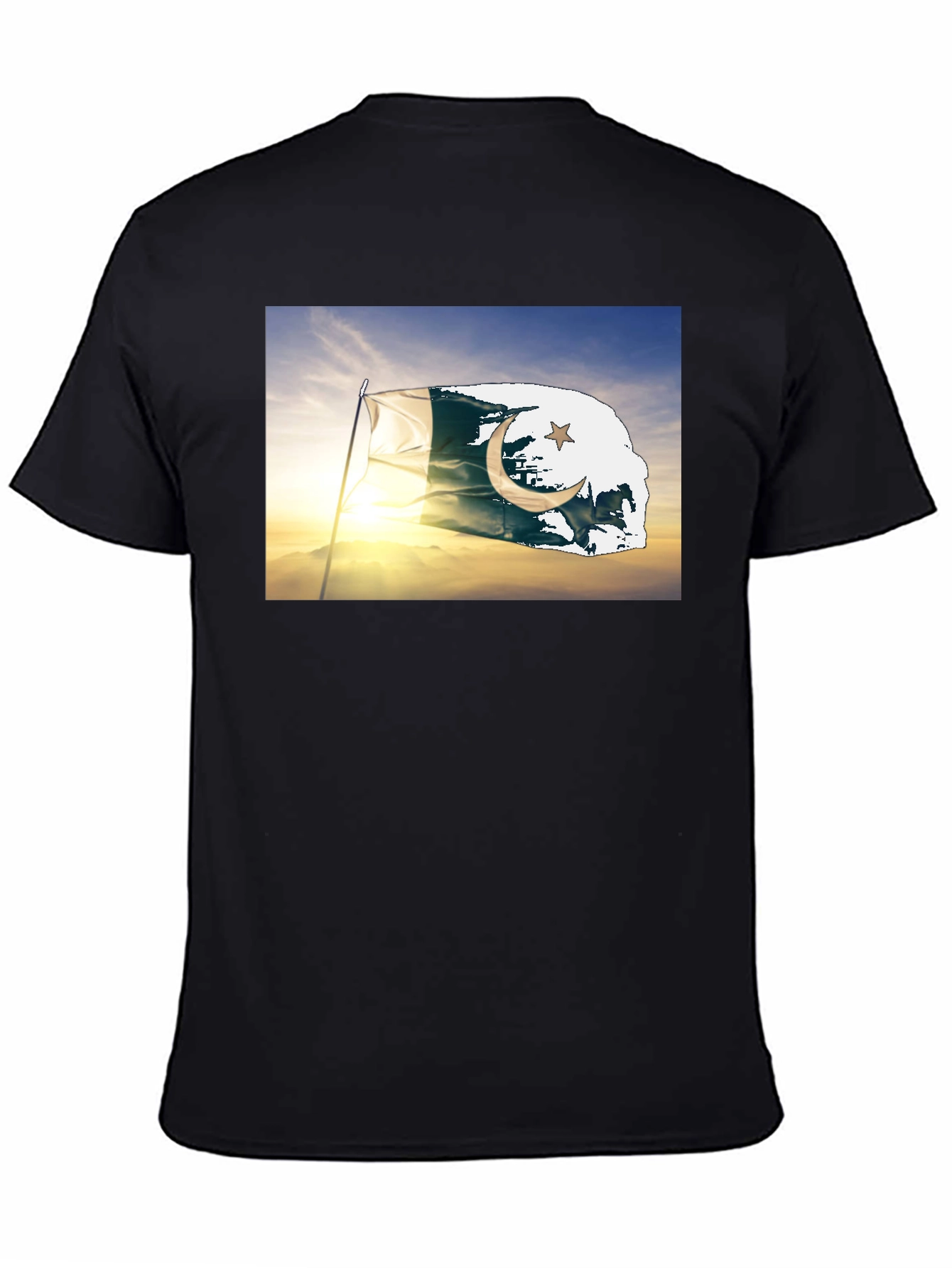 Pakistan Flag T-Shirt - Black Cotton Tee