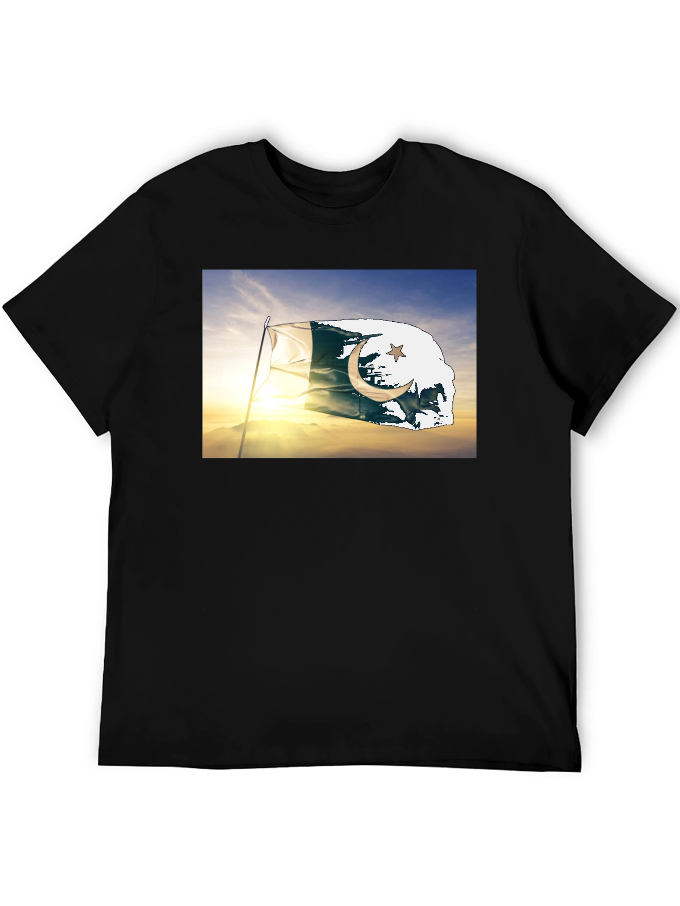 Pakistan Flag T-Shirt - Black Cotton Tee