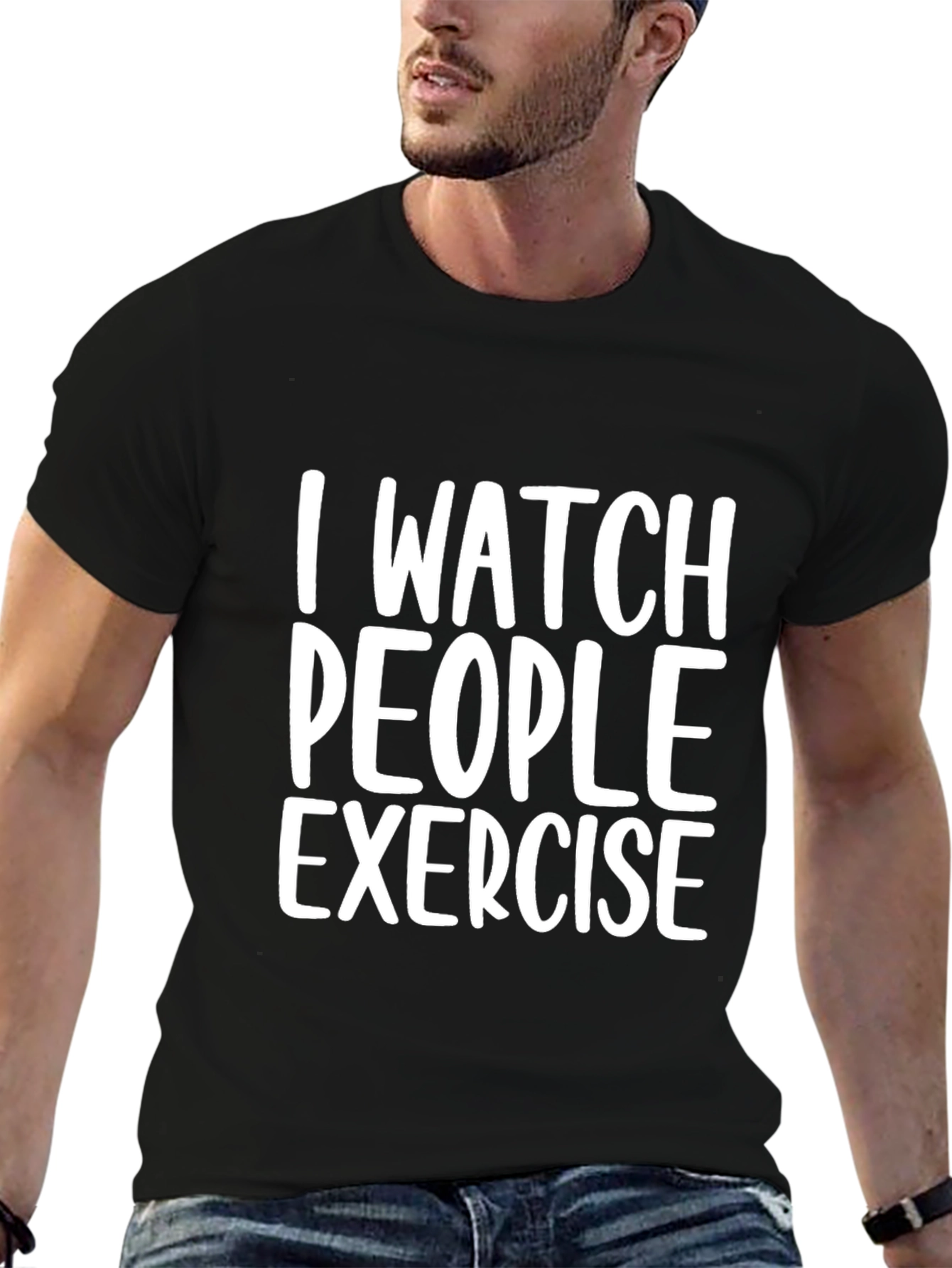 I Watch People Exercise Funny Tee