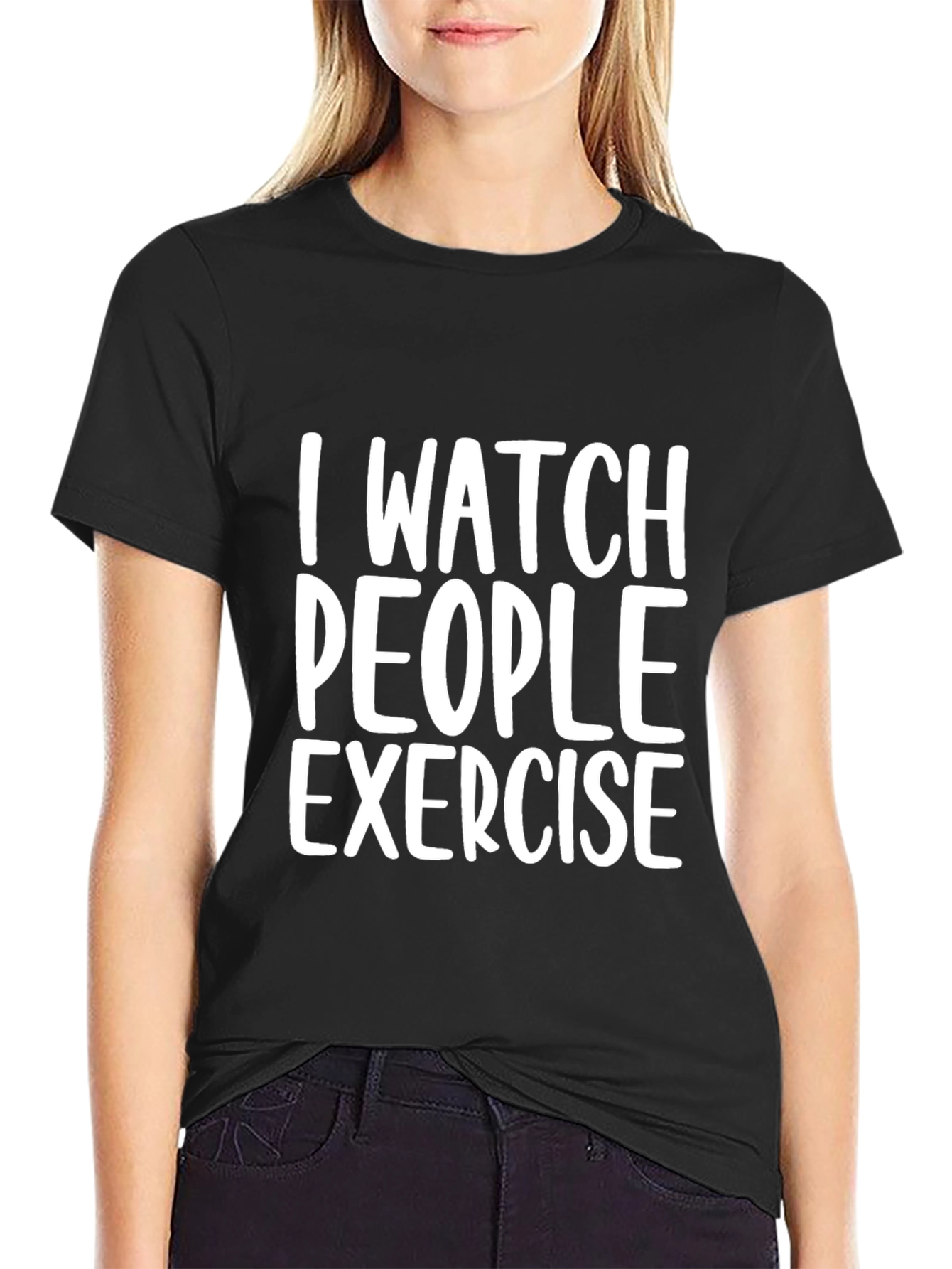 I Watch People Exercise Funny Tee