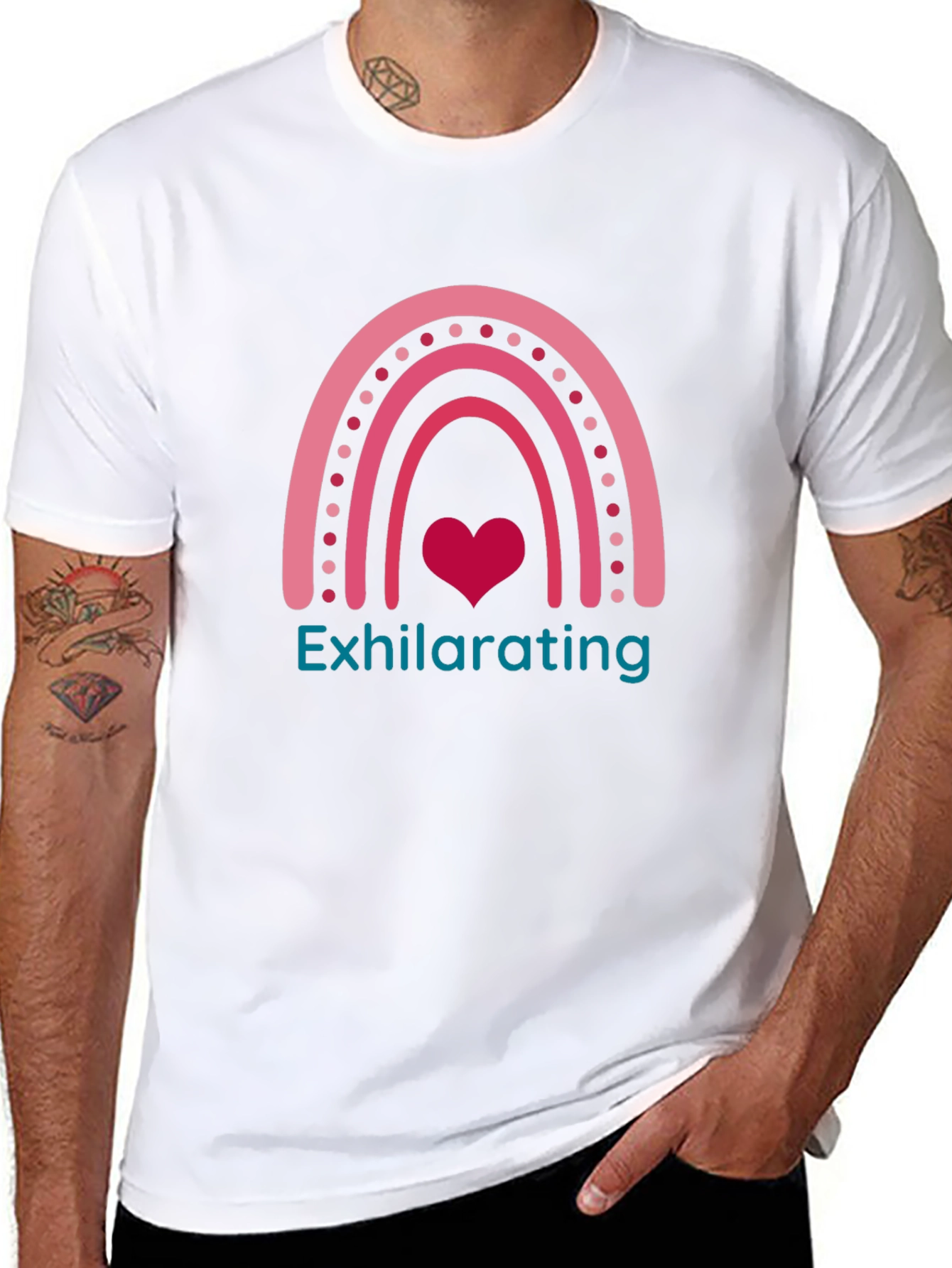 Exhilarating Rainbow Heart T-Shirt