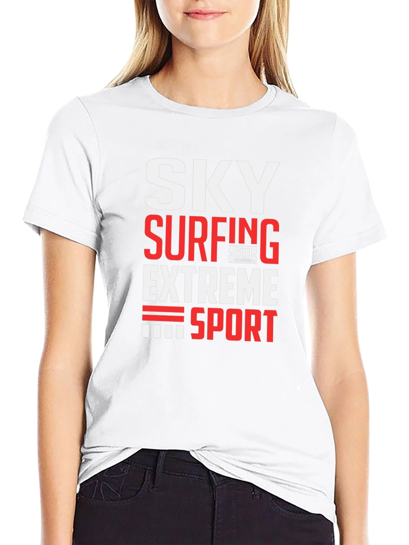 Sky Surfing Extreme Sport Black T-Shirt