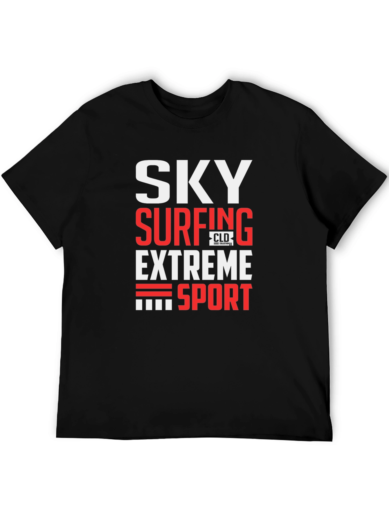 Sky Surfing Extreme Sport Black T-Shirt