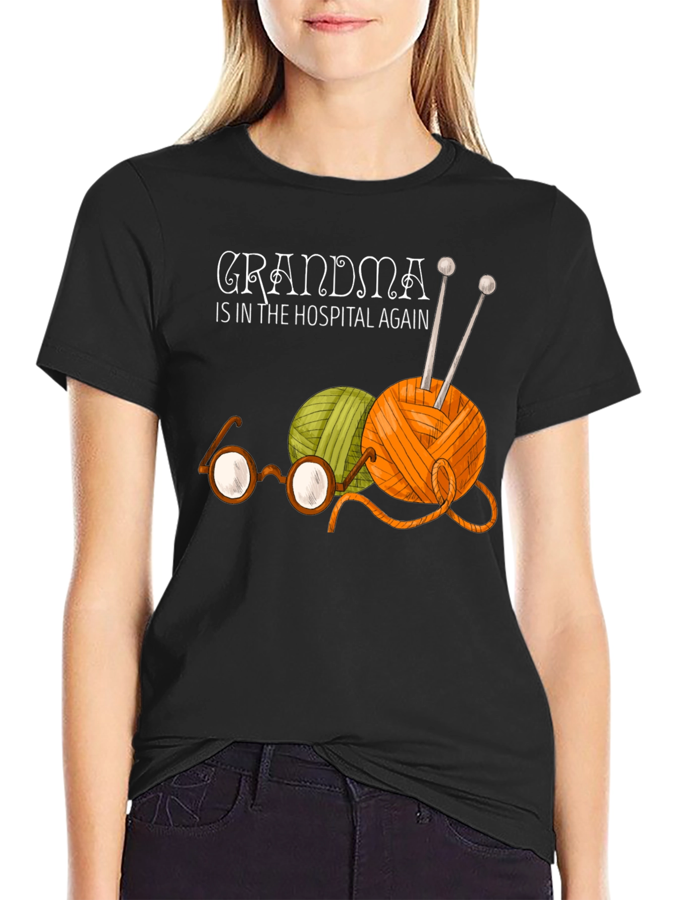 Grandma Hospital Again T-Shirt - Knitting Humor Tee