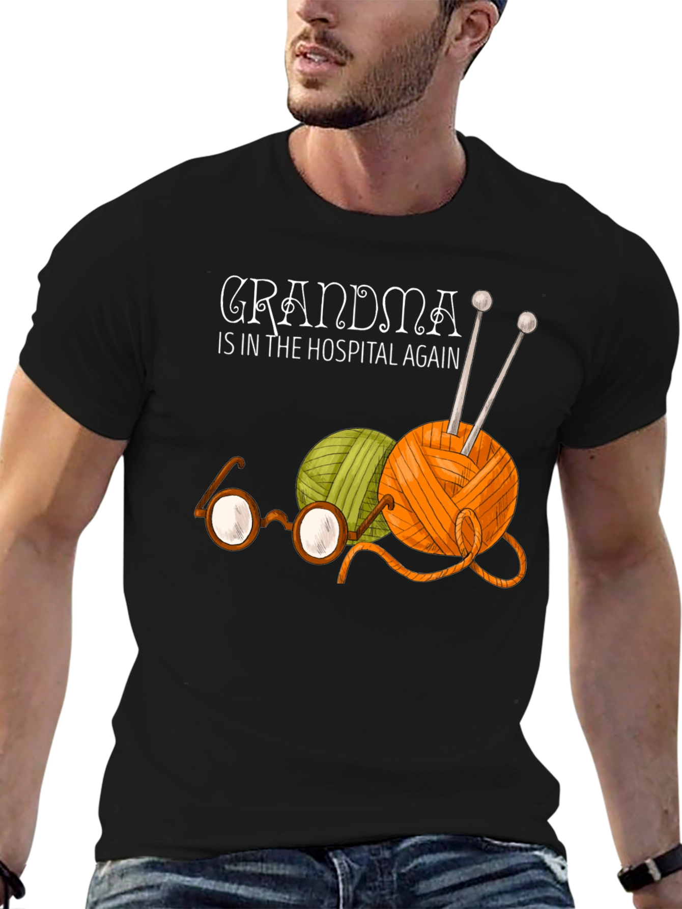 Grandma Hospital Again T-Shirt - Knitting Humor Tee
