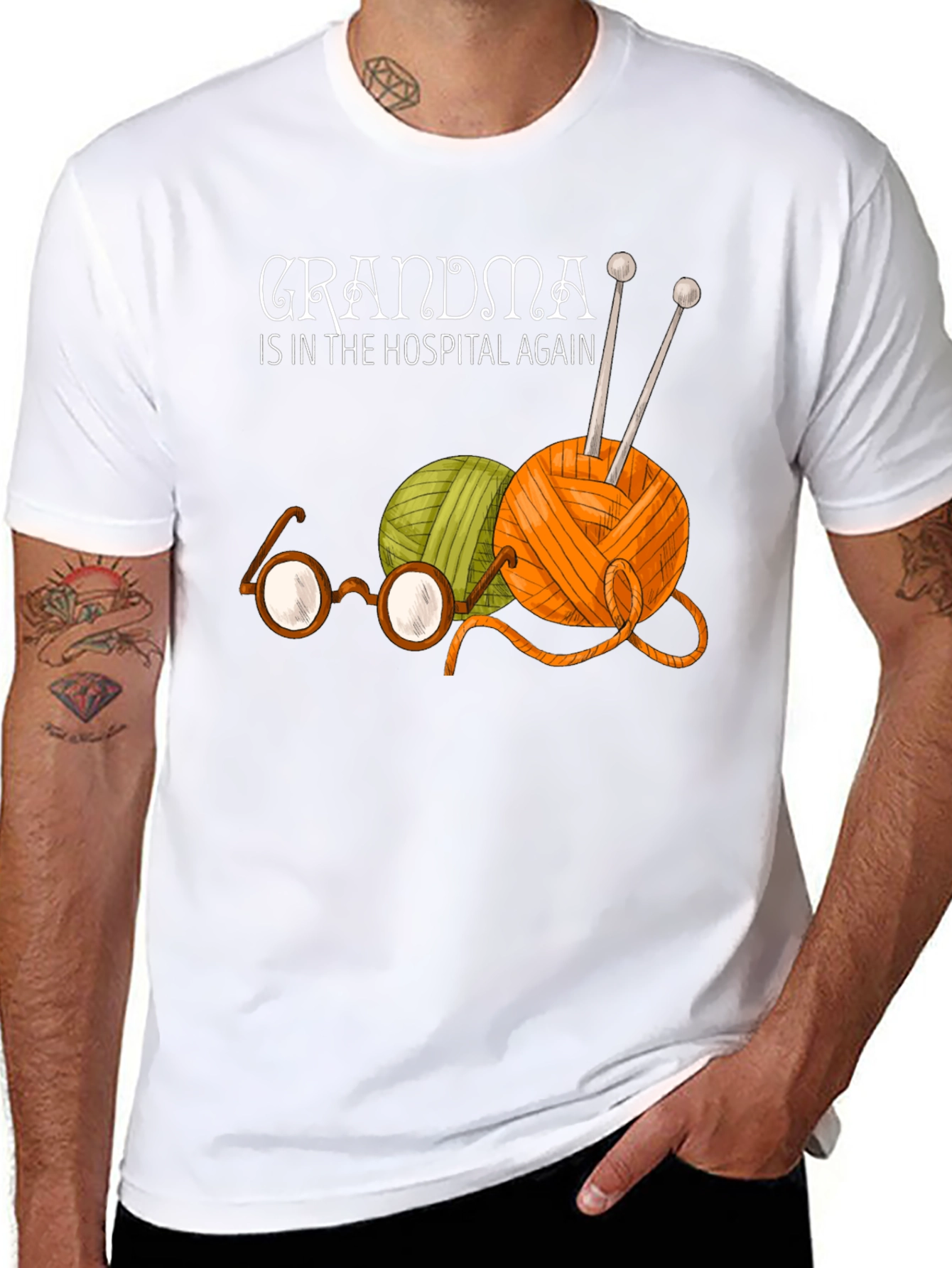 Grandma Hospital Again T-Shirt - Knitting Humor Tee