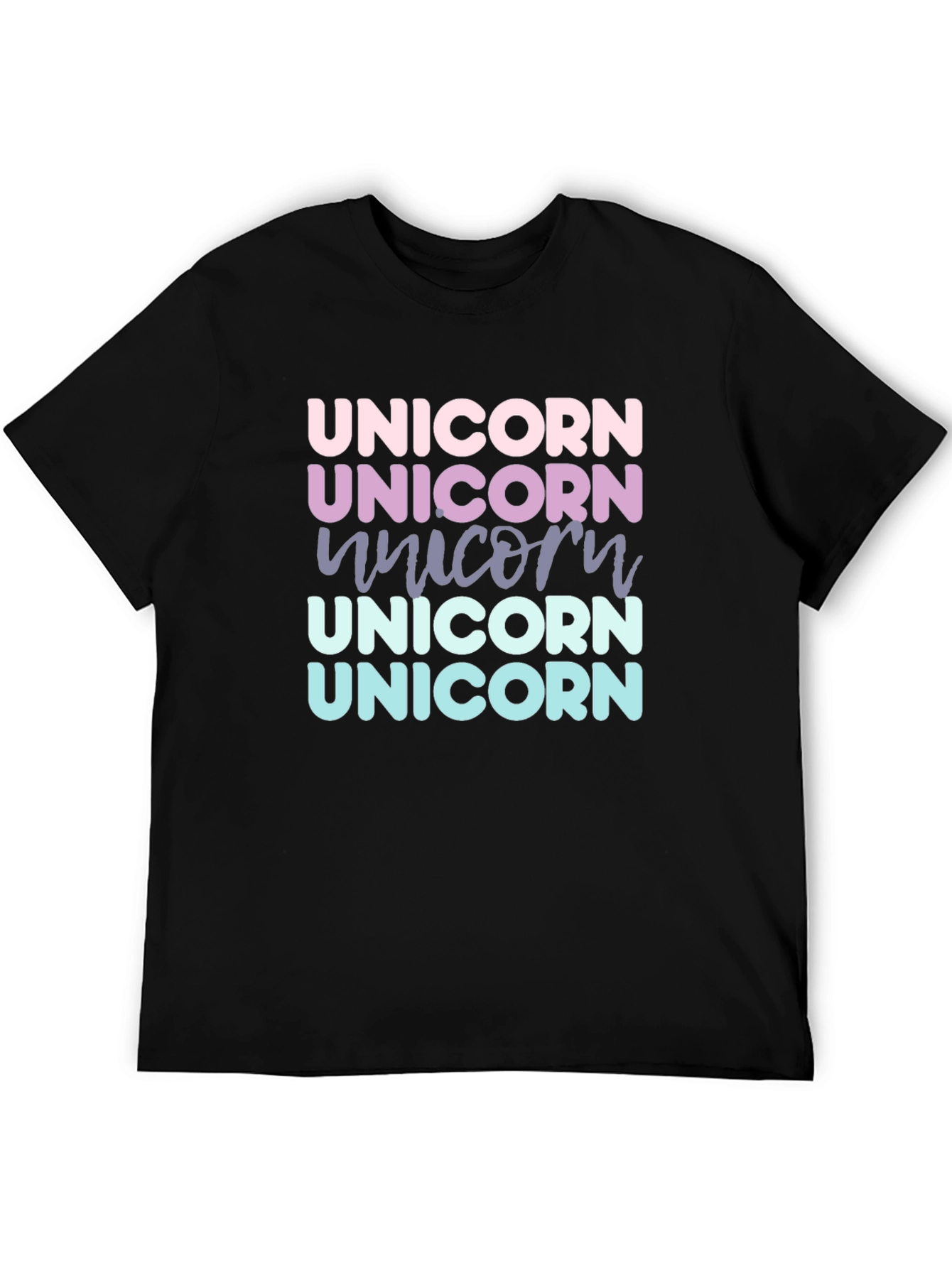 Unicorn Rainbow Text T-Shirt
