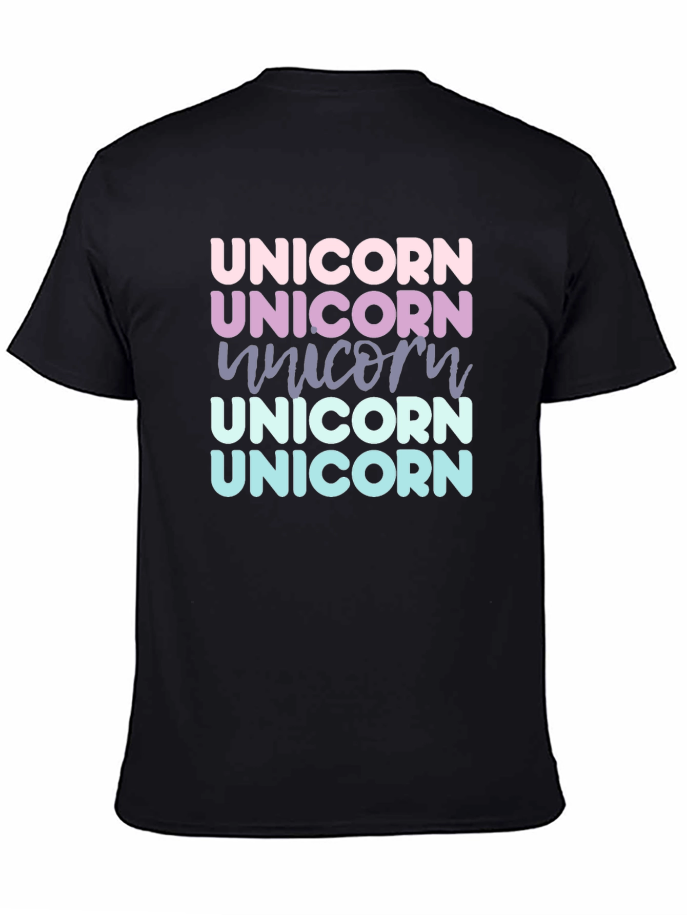 Unicorn Rainbow Text T-Shirt