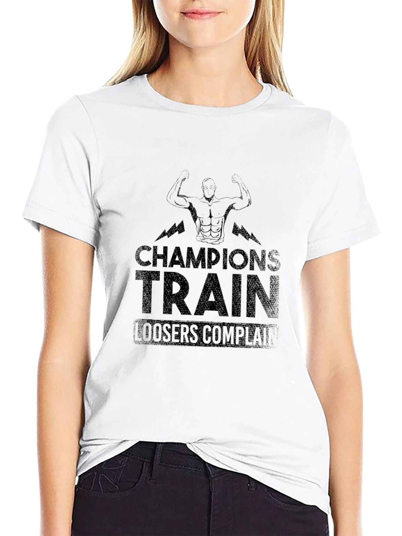 Champions Train Graphic T-Shirt - Bodybuilding Motivation