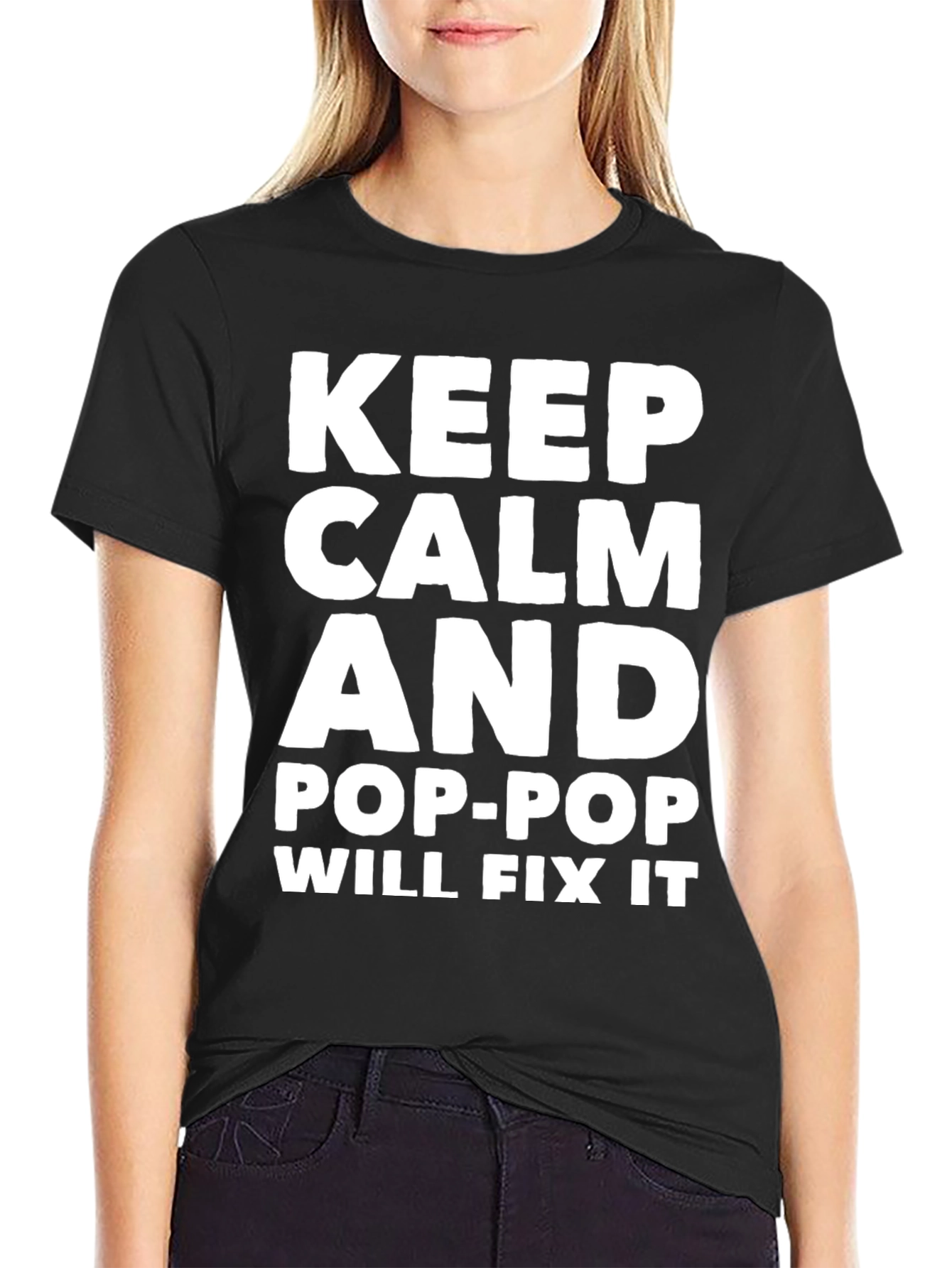 Keep Calm Pop-Pop Will Fix It Graphic Tee