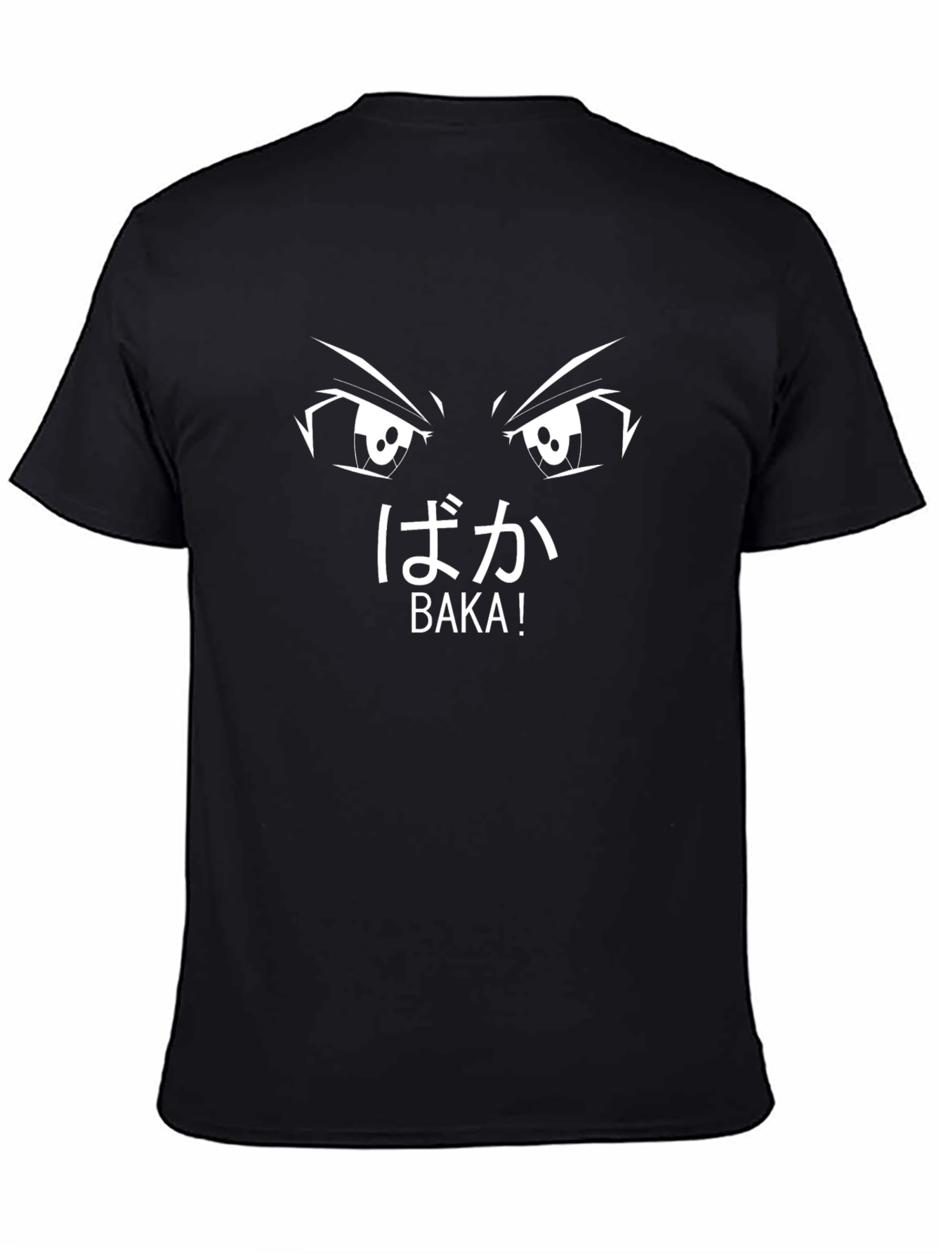 Anime Baka Graphic Tee - Casual Black T-Shirt